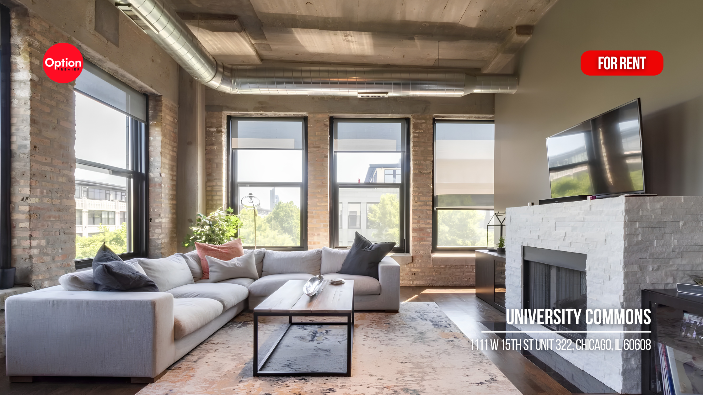 3-Bedroom Corner Loft Rental Under $4K in University Commons: 1111 W 15th St Unit 322, Chicago, IL 60608