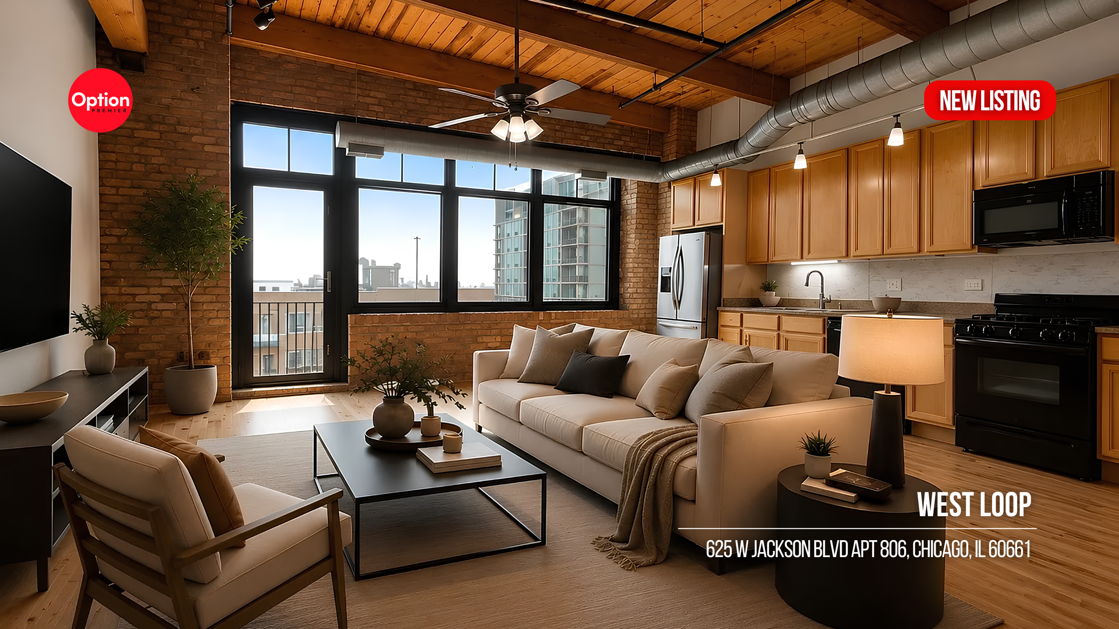 West Loop Penthouse Loft Under $375K With Parking: 625 W Jackson Blvd Apt 806, Chicago, IL 60661