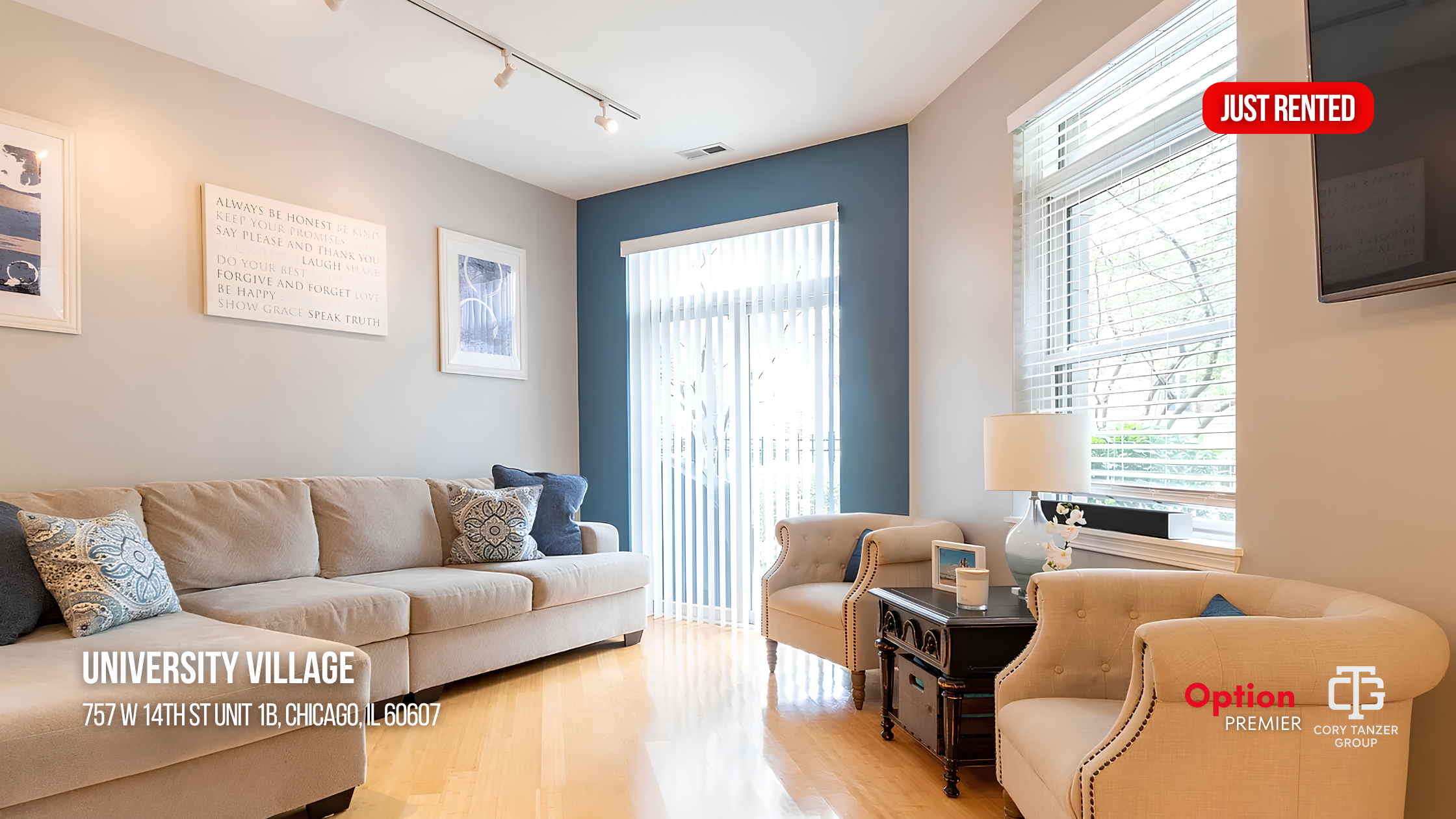Three-Bedroom Condo Just Rented in University Village: 757 W 14th St Unit 1B, Chicago, IL 60607