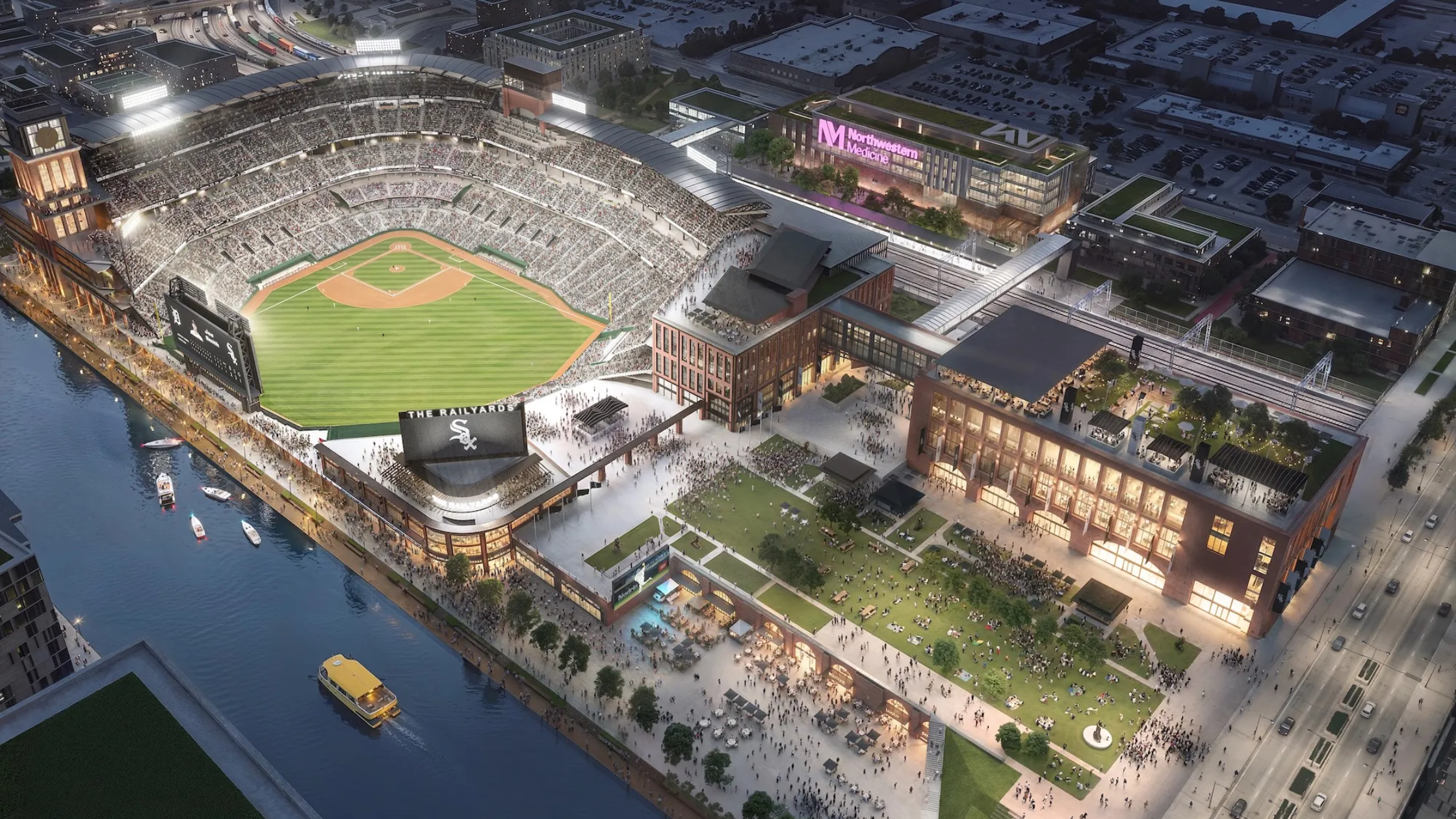 New White Sox Stadium Plan Revealed for South Loop’s ‘Railyards’ Development
