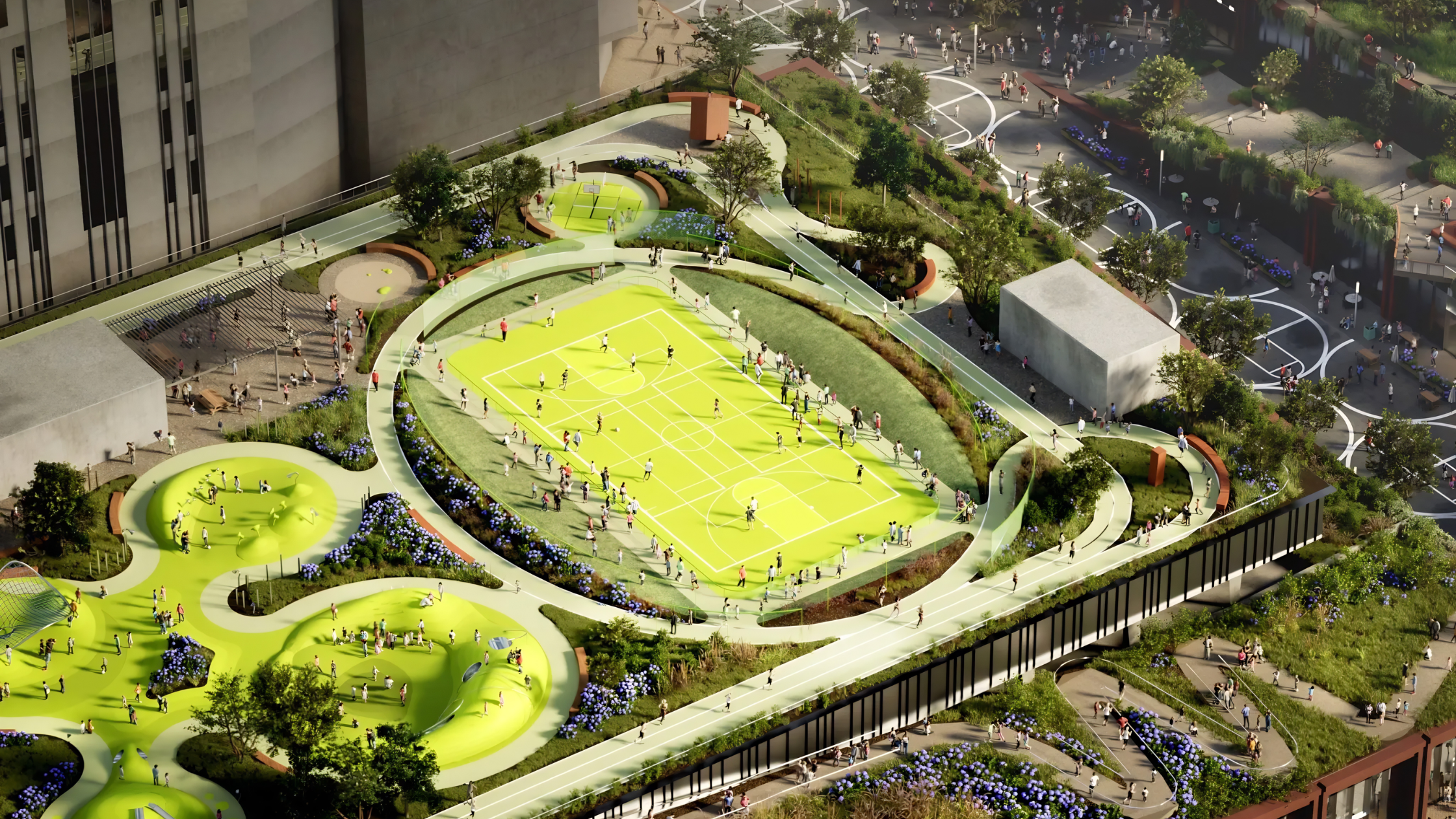 1901 Project Moves Planned Rooftop Park to Ground Level Near United Center