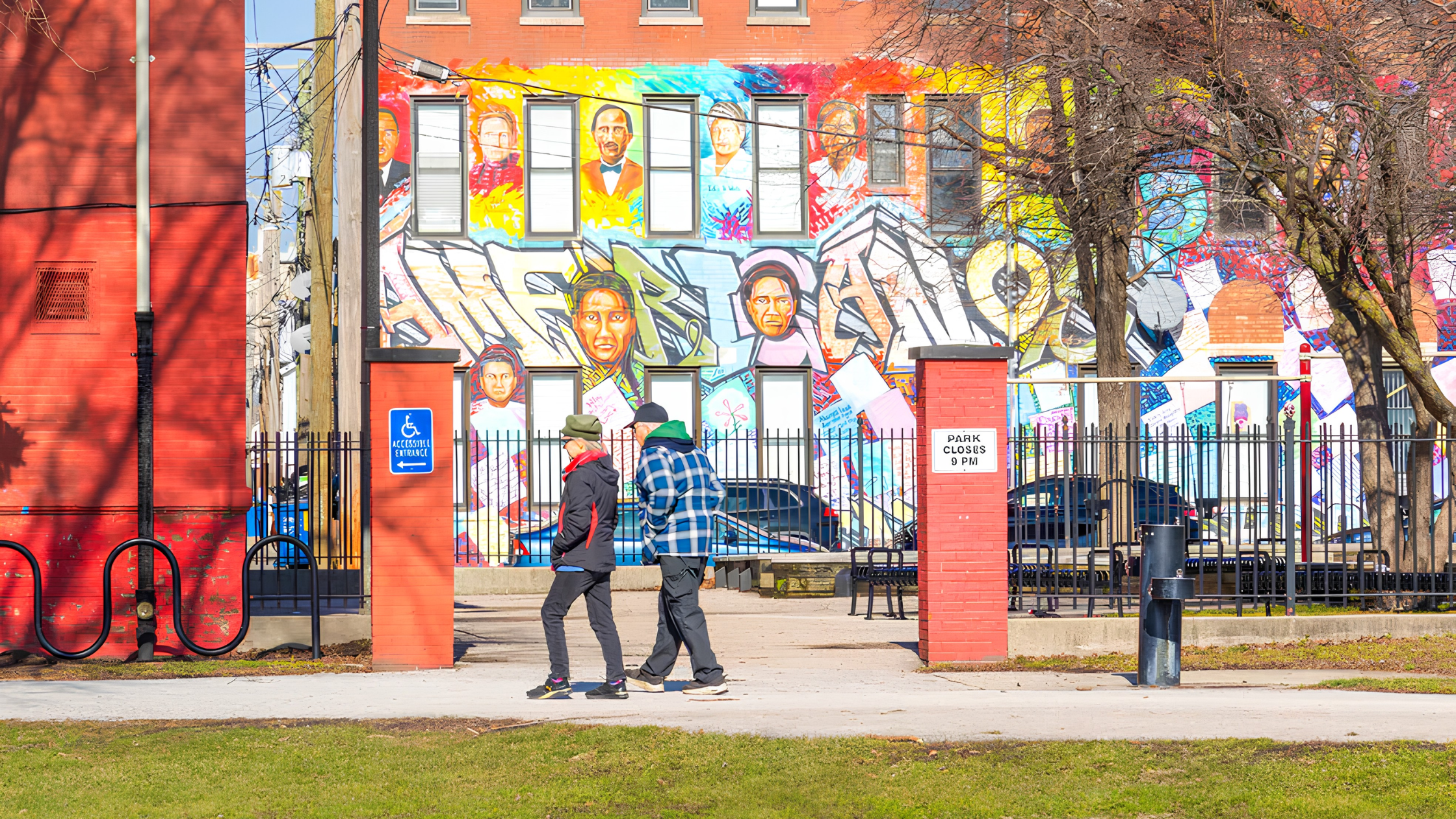 Pilsen Art Mural people walking
