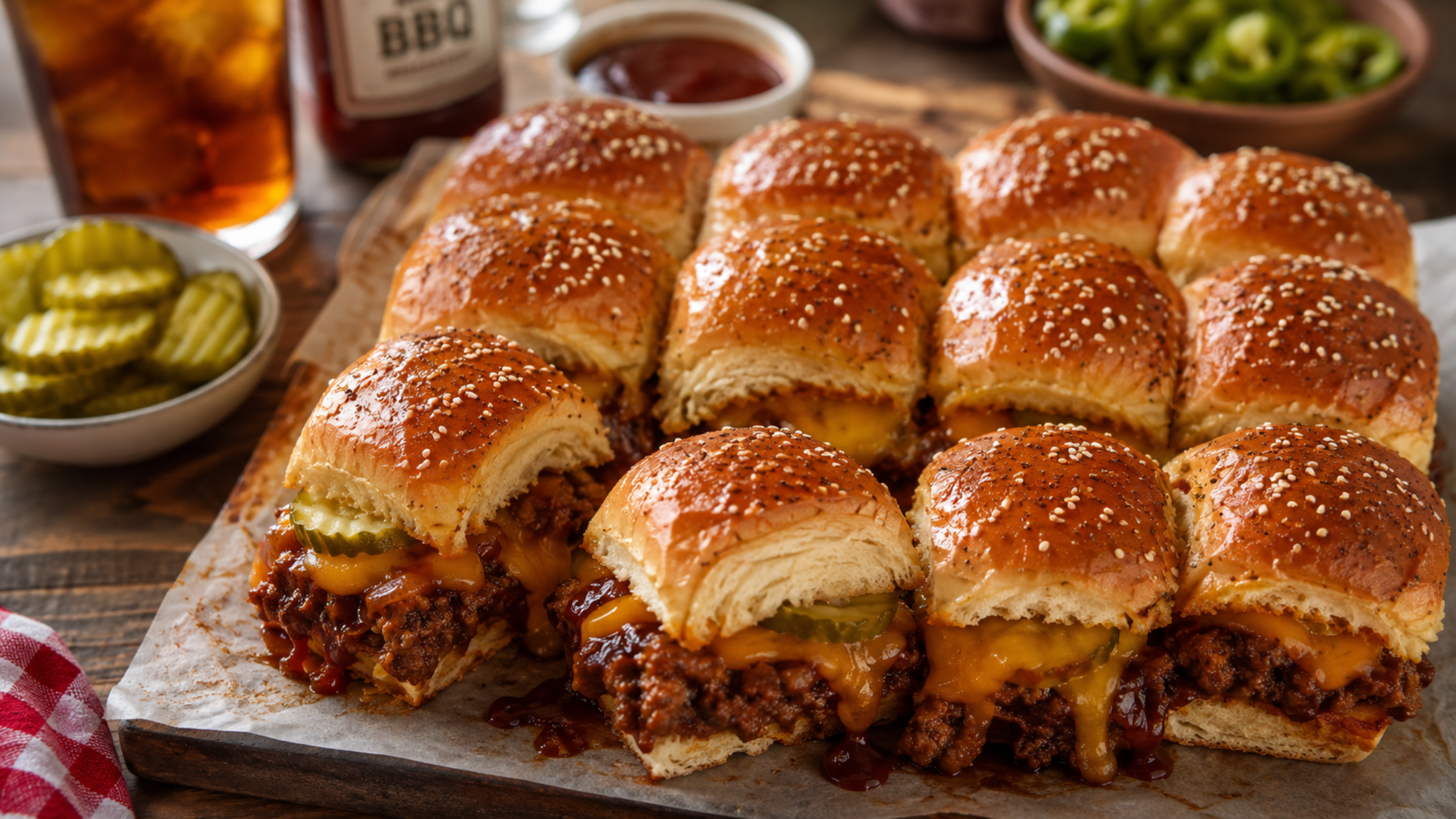 BBQ Cheeseburger Sliders