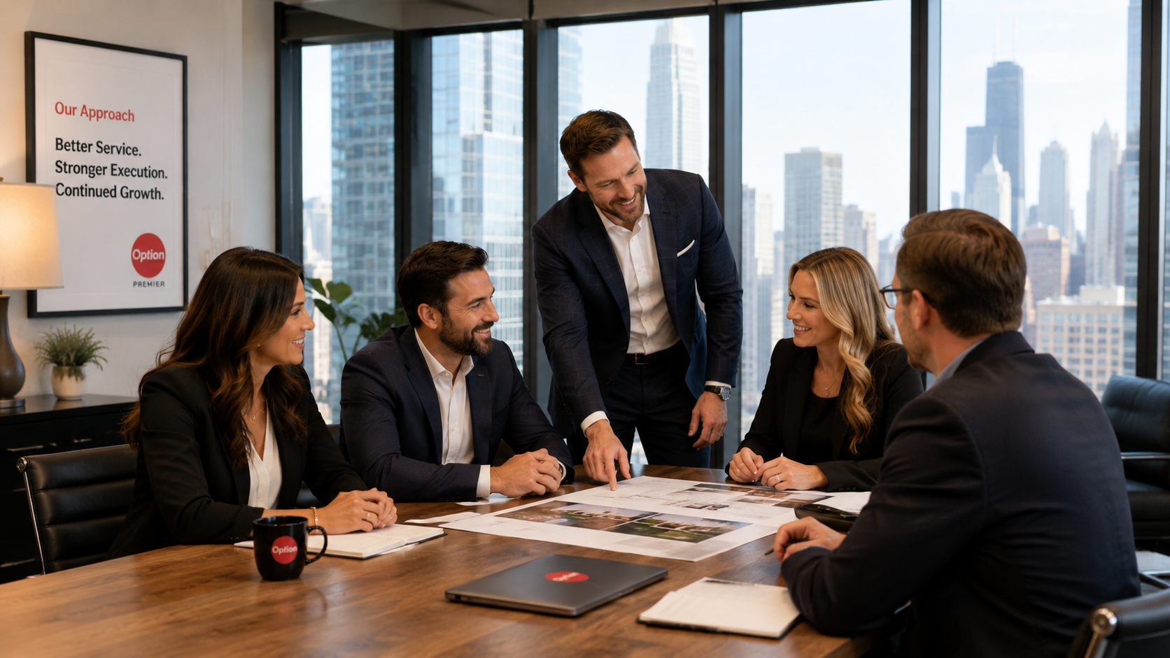 Real estate professionals working together