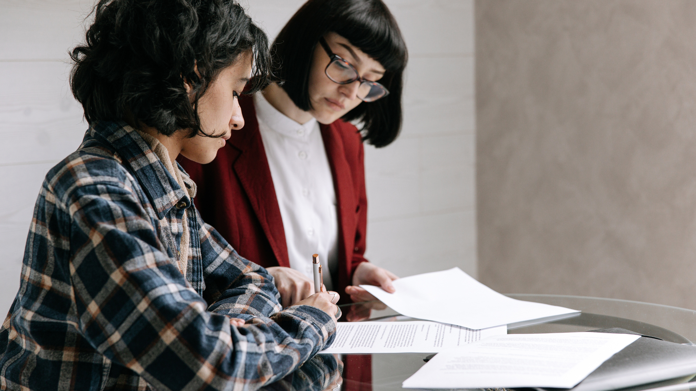 Sellers reviewing a custom home selling strategy