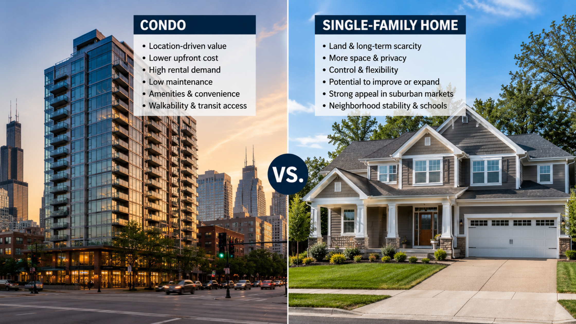 Condos and Single-Family Homes Build ROI Differently