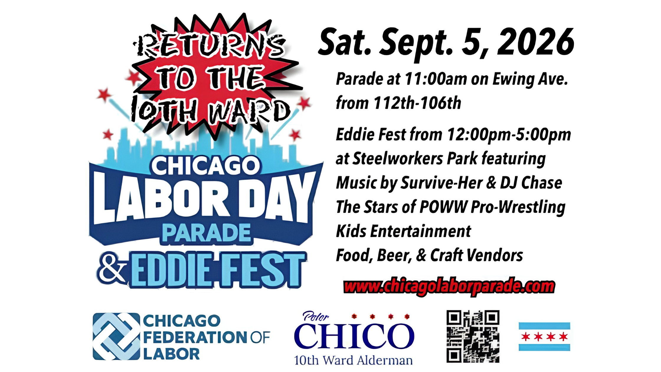 4. Chicago Labor Day Parade & Eddie Fest