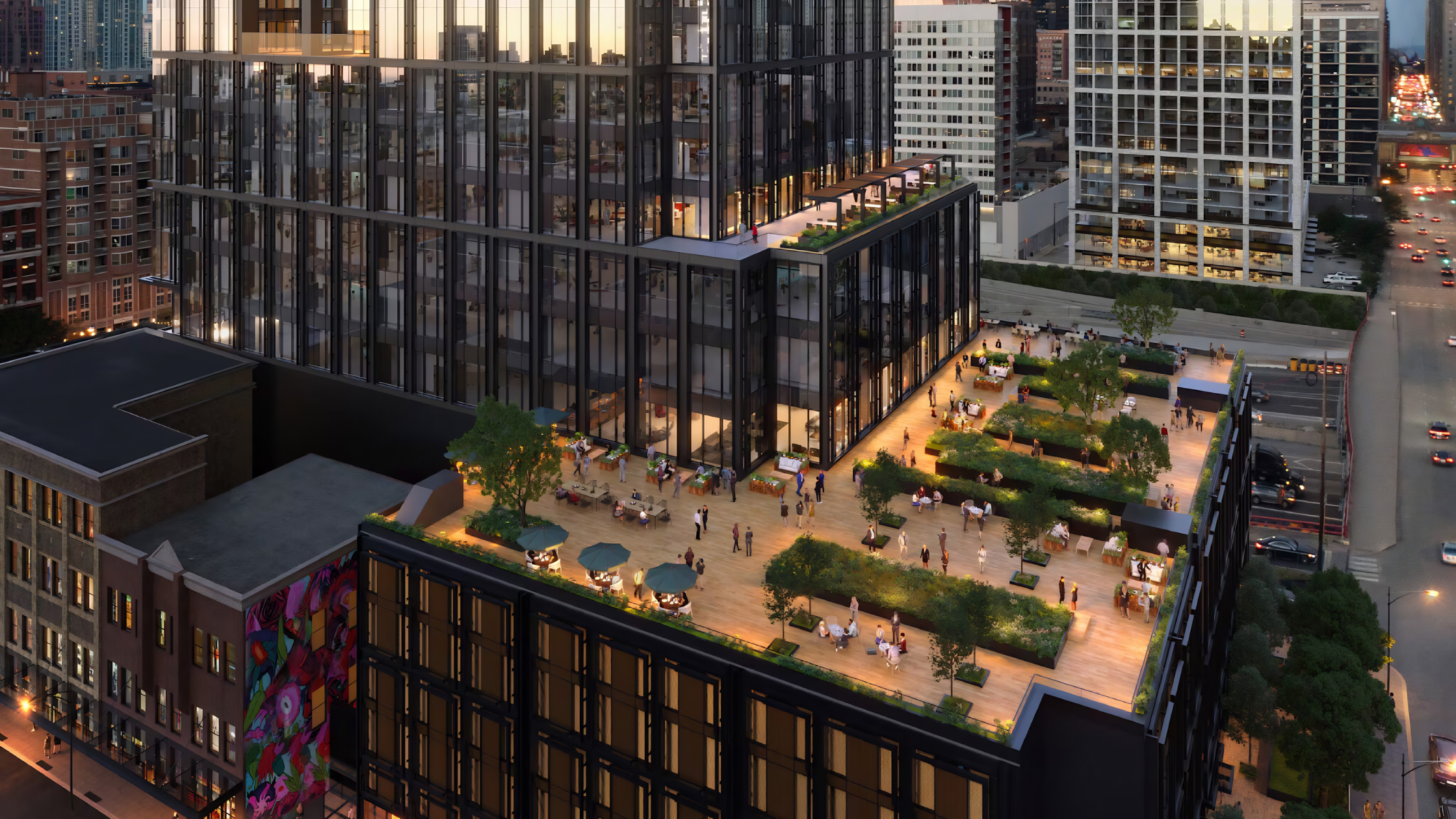 Updated rendering of 725 W Randolph St by KPF