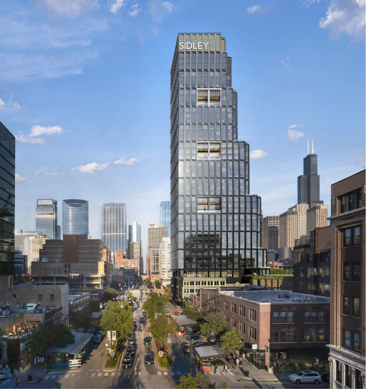 Updated rendering of 725 W Randolph St by KPF