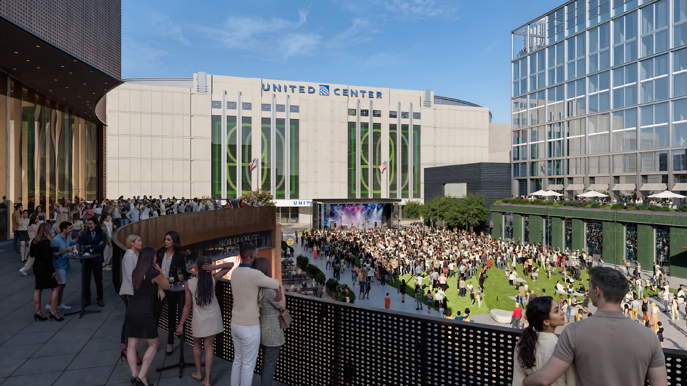 Rendering of Music Hall interior by RIOS