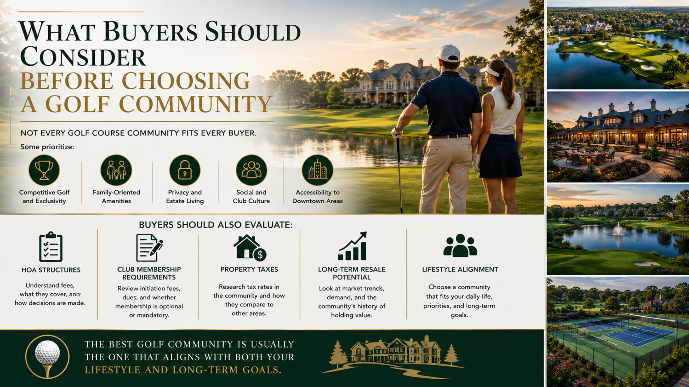 What Buyers Should Consider Before Choosing a Golf Community