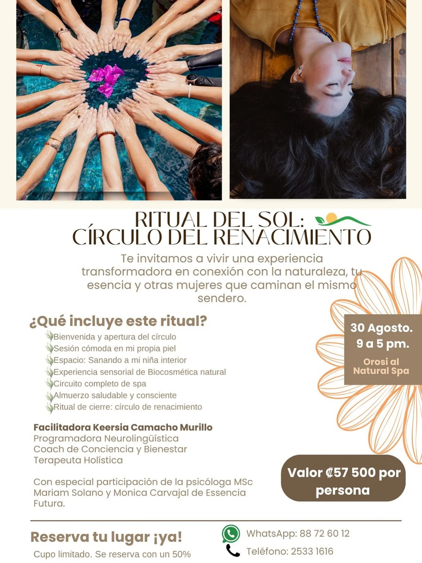 ✨ Un encuentro contigo misma, con la naturaleza y con otras almas que tambi&eacute;n est&aacute;n listas para renacer. El ritual del sol es un espacio sagrado que busca conectar a mujeres que caminan en el mismo sendero: el del renacimiento&hellip;. 