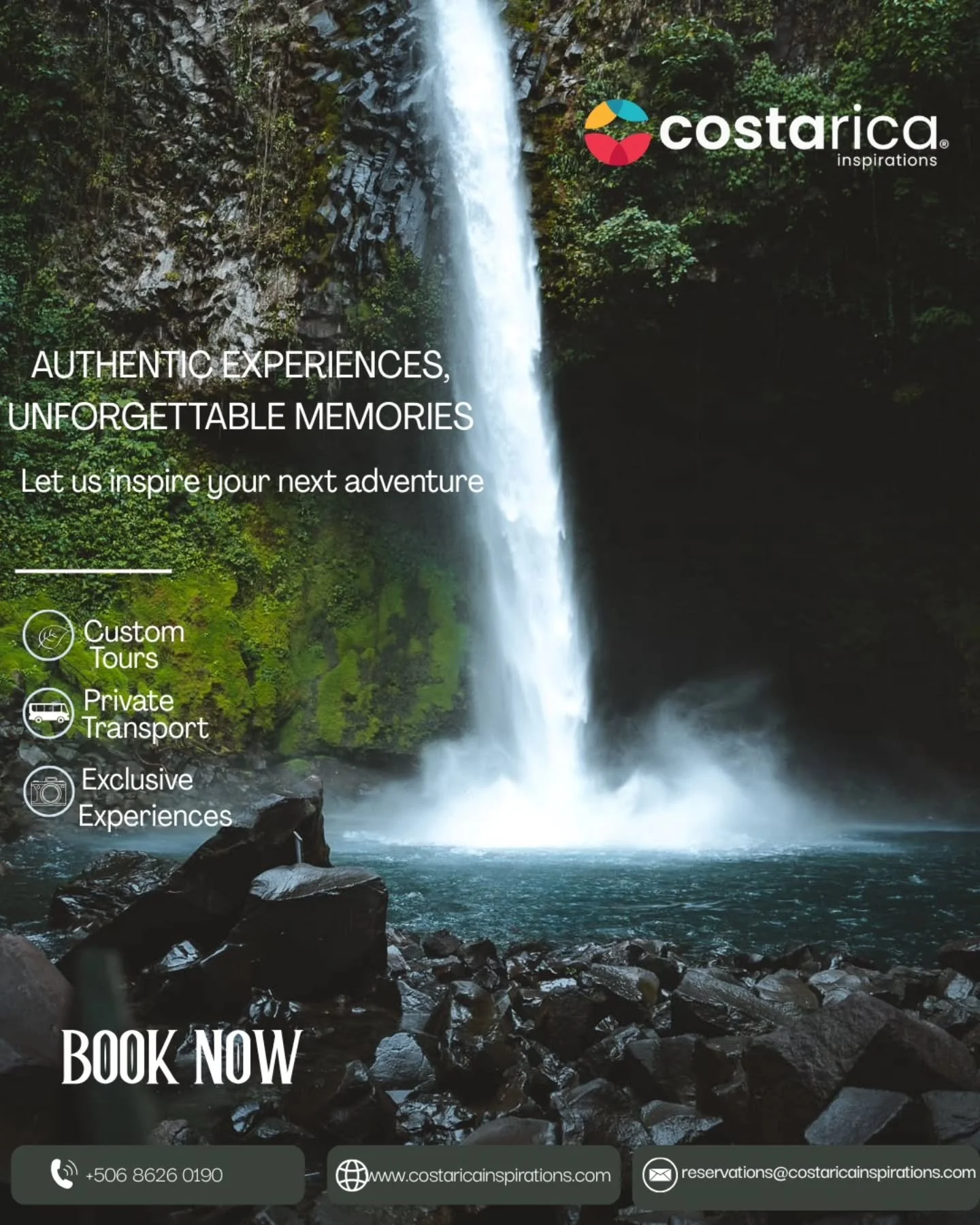 From the lush rainforest of La Fortuna and the majestic Arenal Volcano, to the golden sunsets of Guanacaste and the natural beauty of Manuel Antonio, through the mystical cloud forests of Monteverde, the wild canals of Tortuguero, and the vibrant sou