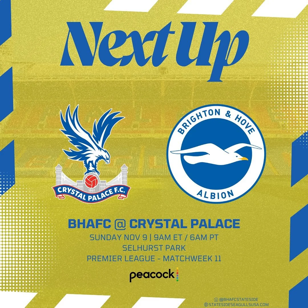 NEXT UP 🚨

Seagulls vs. Eagles 💪

#BHAFC #StatesideSeagulls