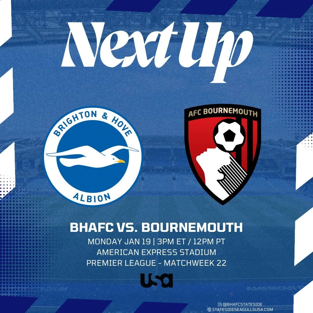 NEXT UP 🚨

South coast showdown tomorrow at the Amex! Kickoff at 3pm ET/12pm PT on @usanetwork 📺🇺🇸

#BHAFC #StatesideSeagulls