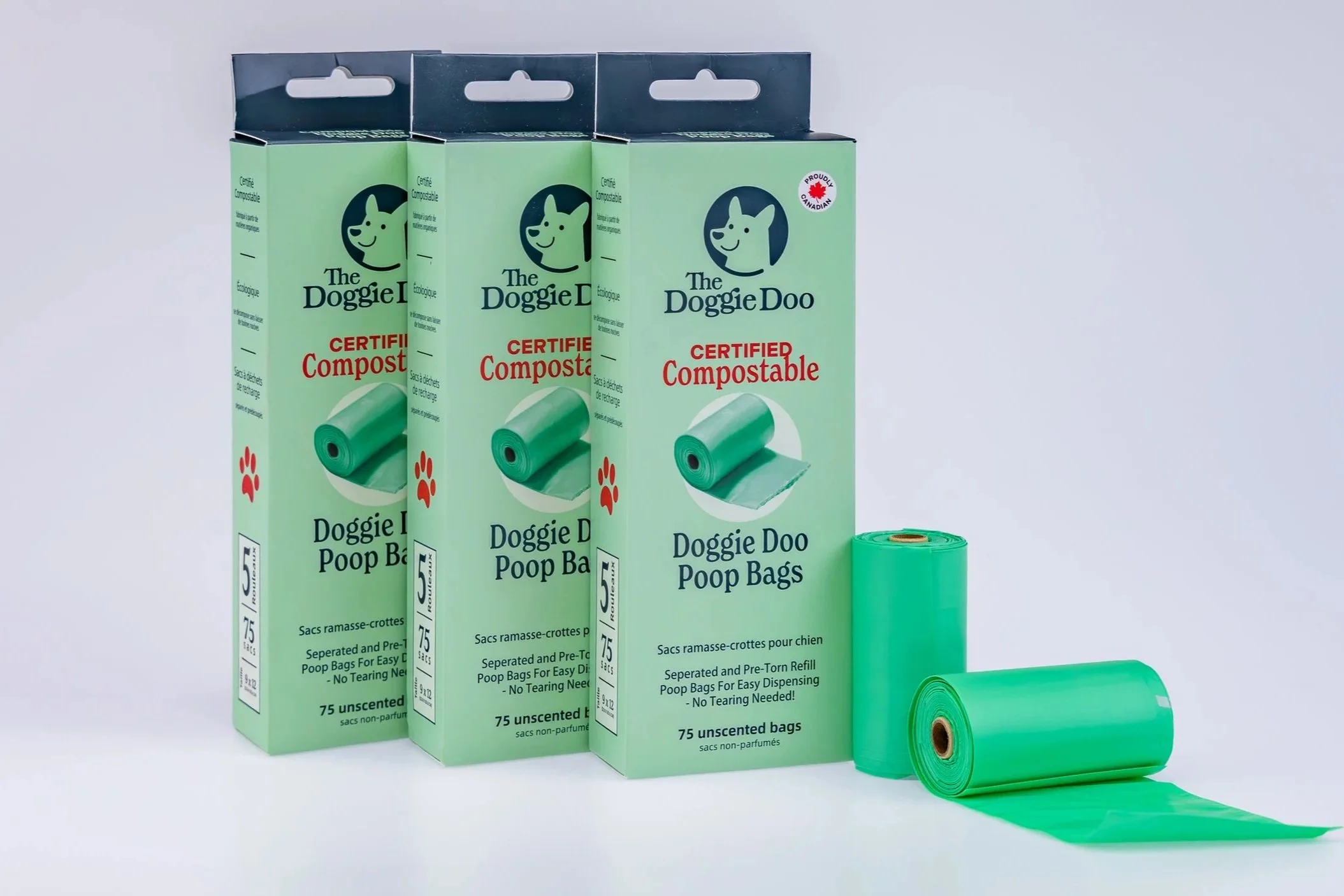 The Doggie Doo 3 Pack Compostable Waste Bags