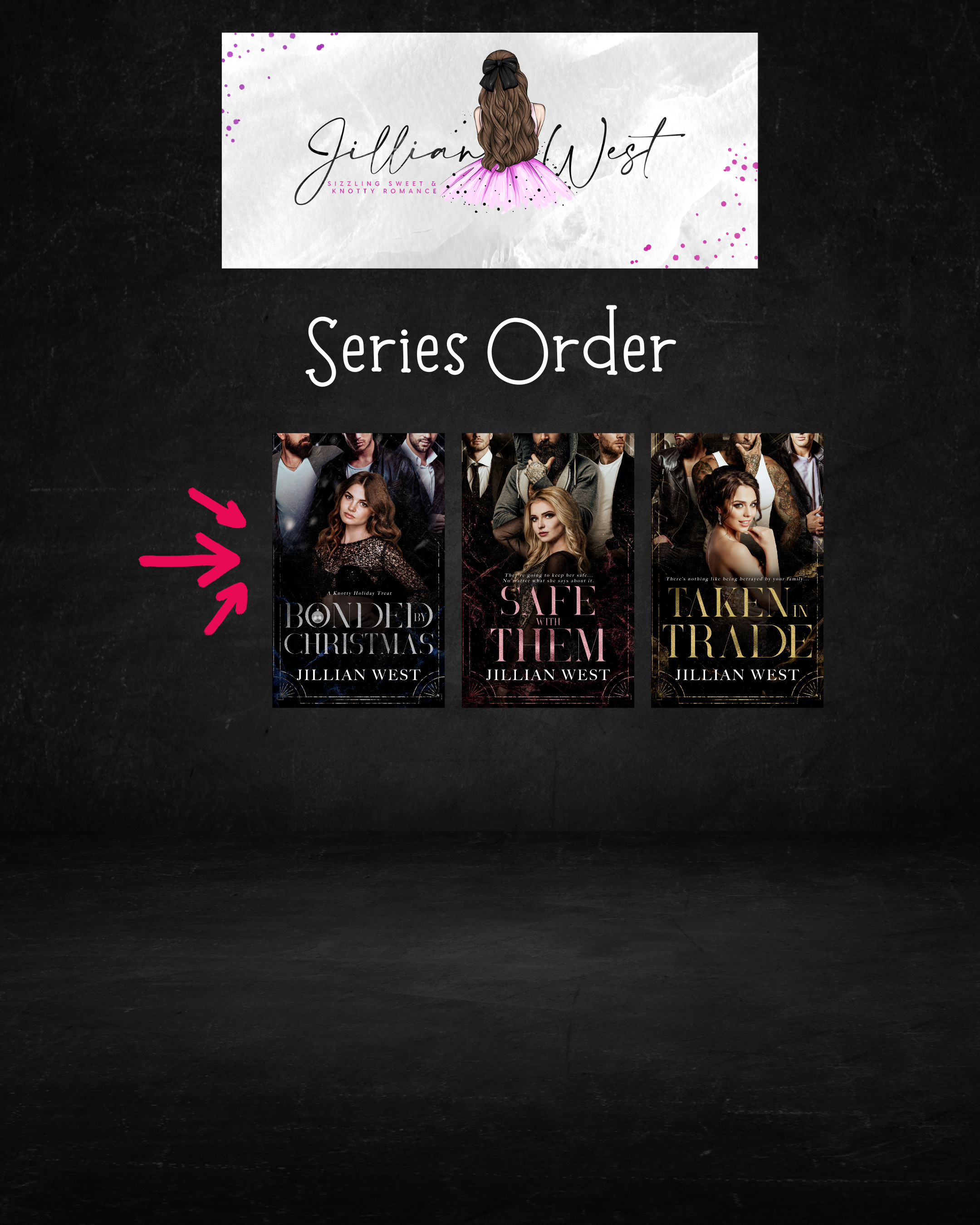 Series Order: Bonded by Christmas, Safe With Them, Taken in Trade.