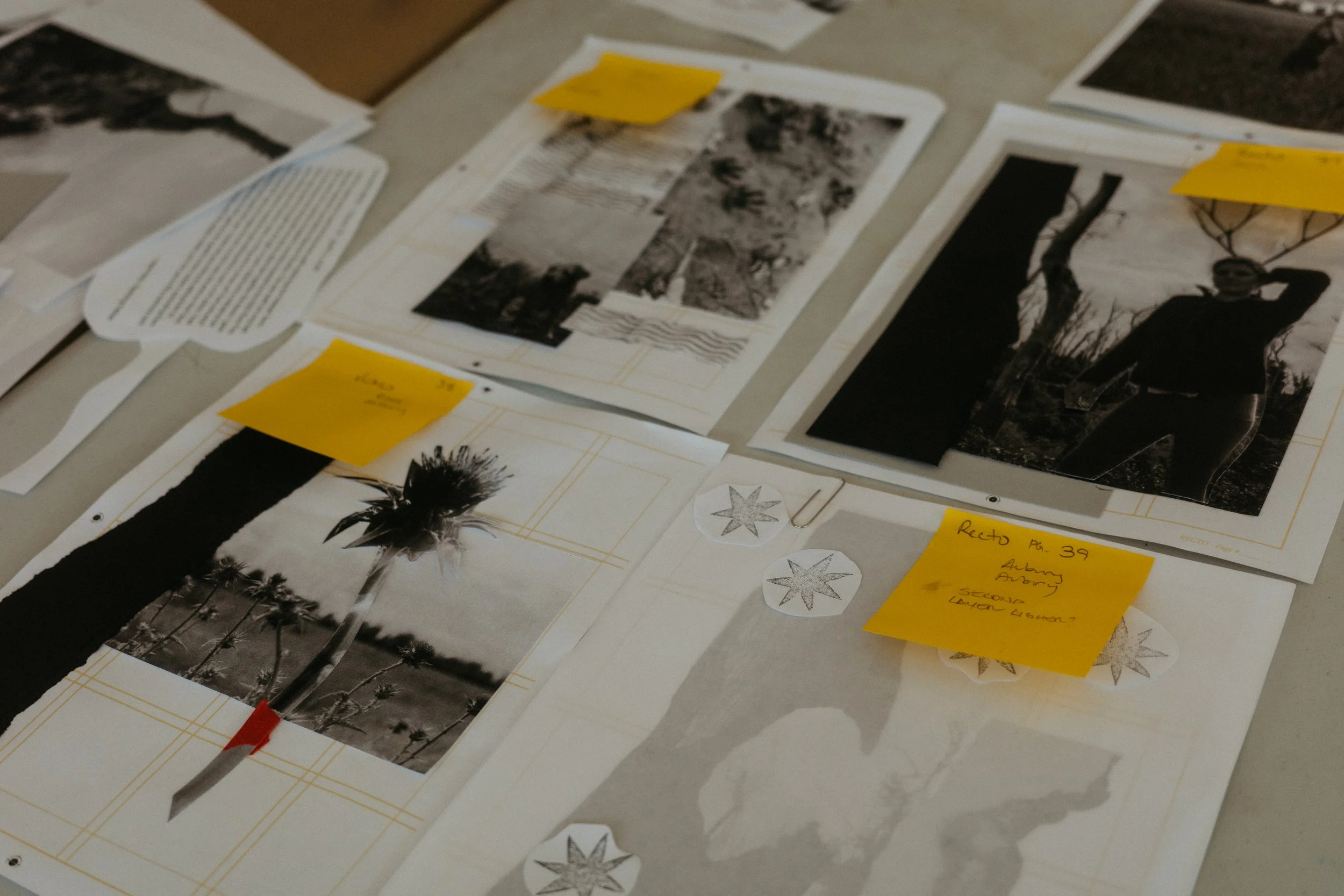 Pages from a handmade photography book published as part of In the County.