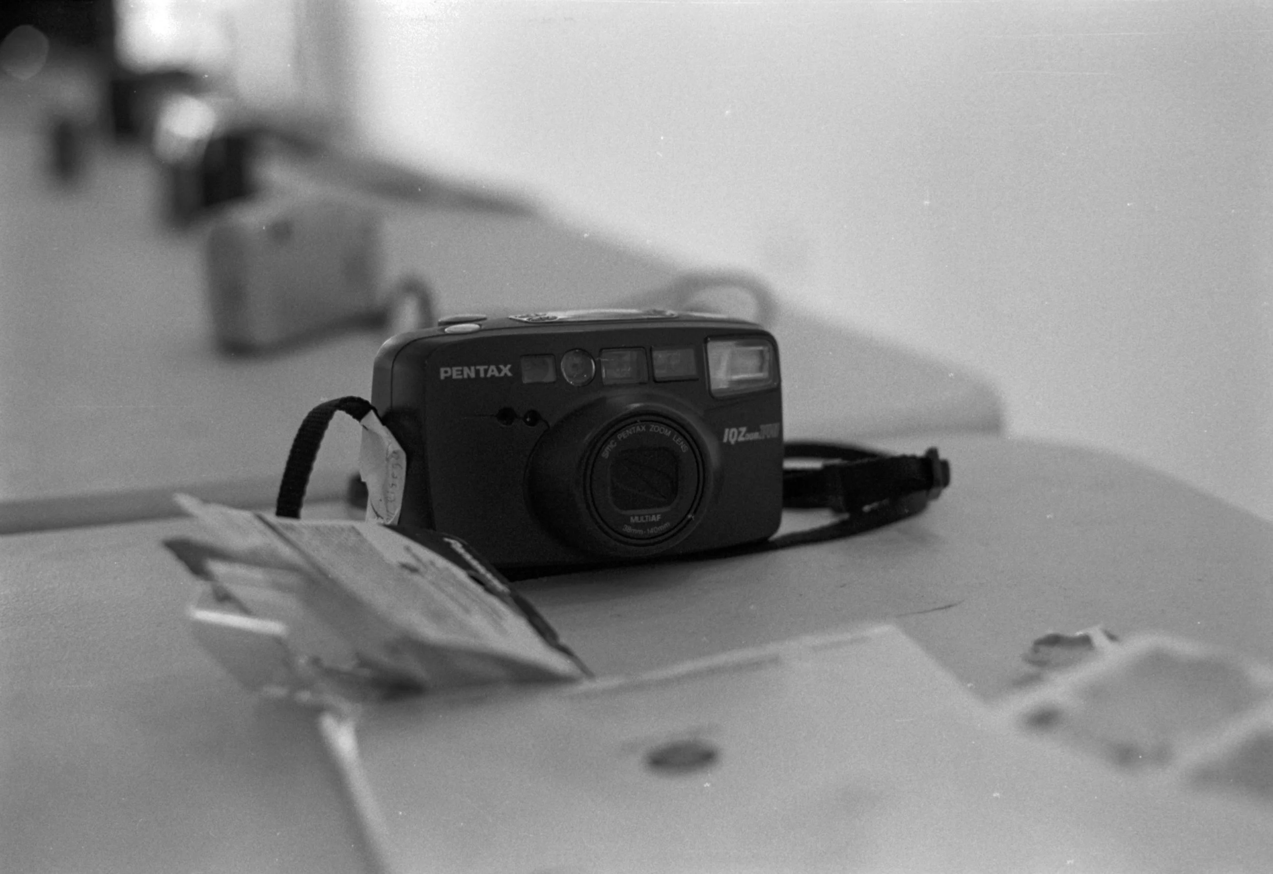 A point and shoot analog camera on display during a darkroom instruction session as part of In the County.