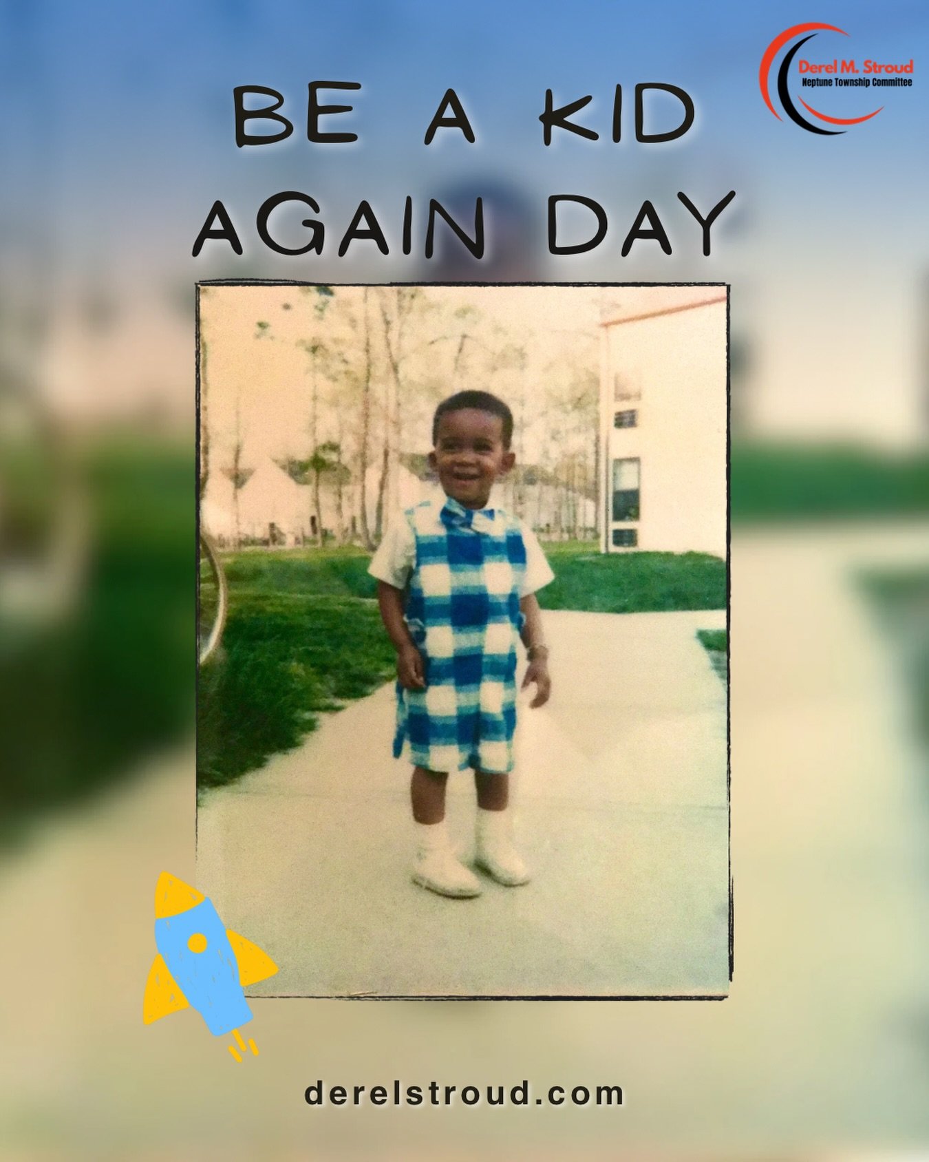 Today&rsquo;s official business is paper airplanes, sidewalk chalk, and ice cream for lunch. Happy Be a Kid Again Day, Neptune! 🚲🤸🏽&zwj;♂️🍦
#beakidagain #neptune #throwback #viral #trend