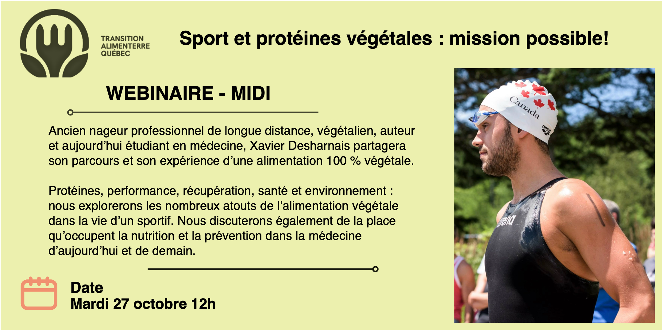 À venir - Webinaire avec Xavier Desharnais