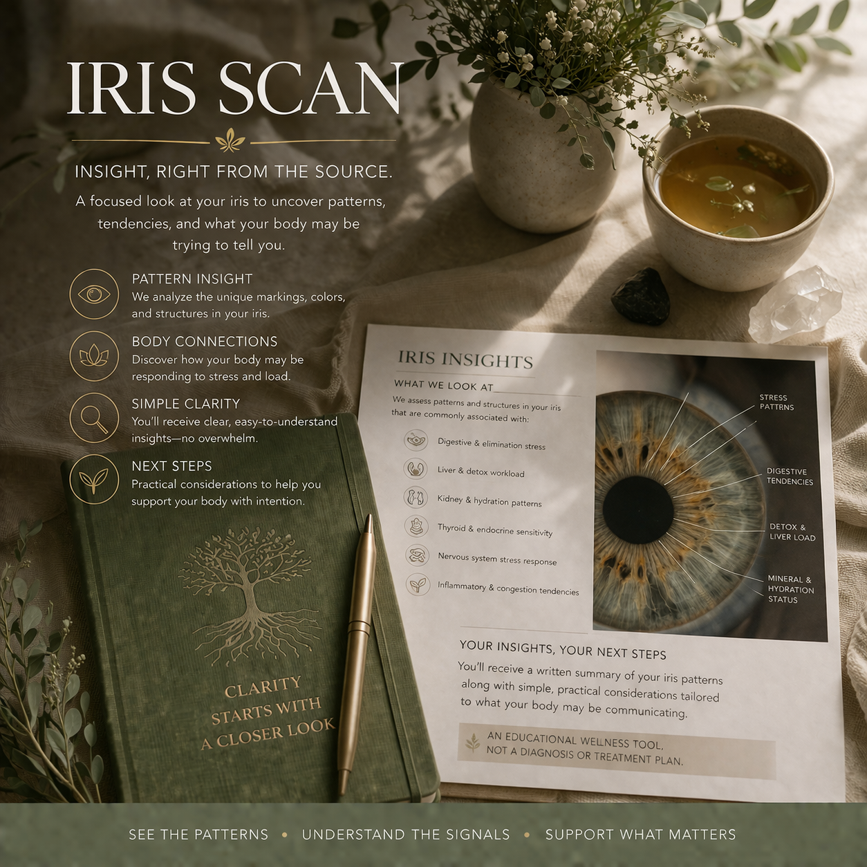 Iris scan wellness insight flat lay.png