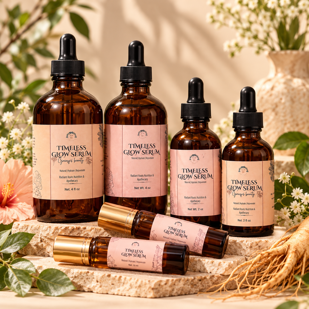 Timeless Glow Serum Botanical Display.png