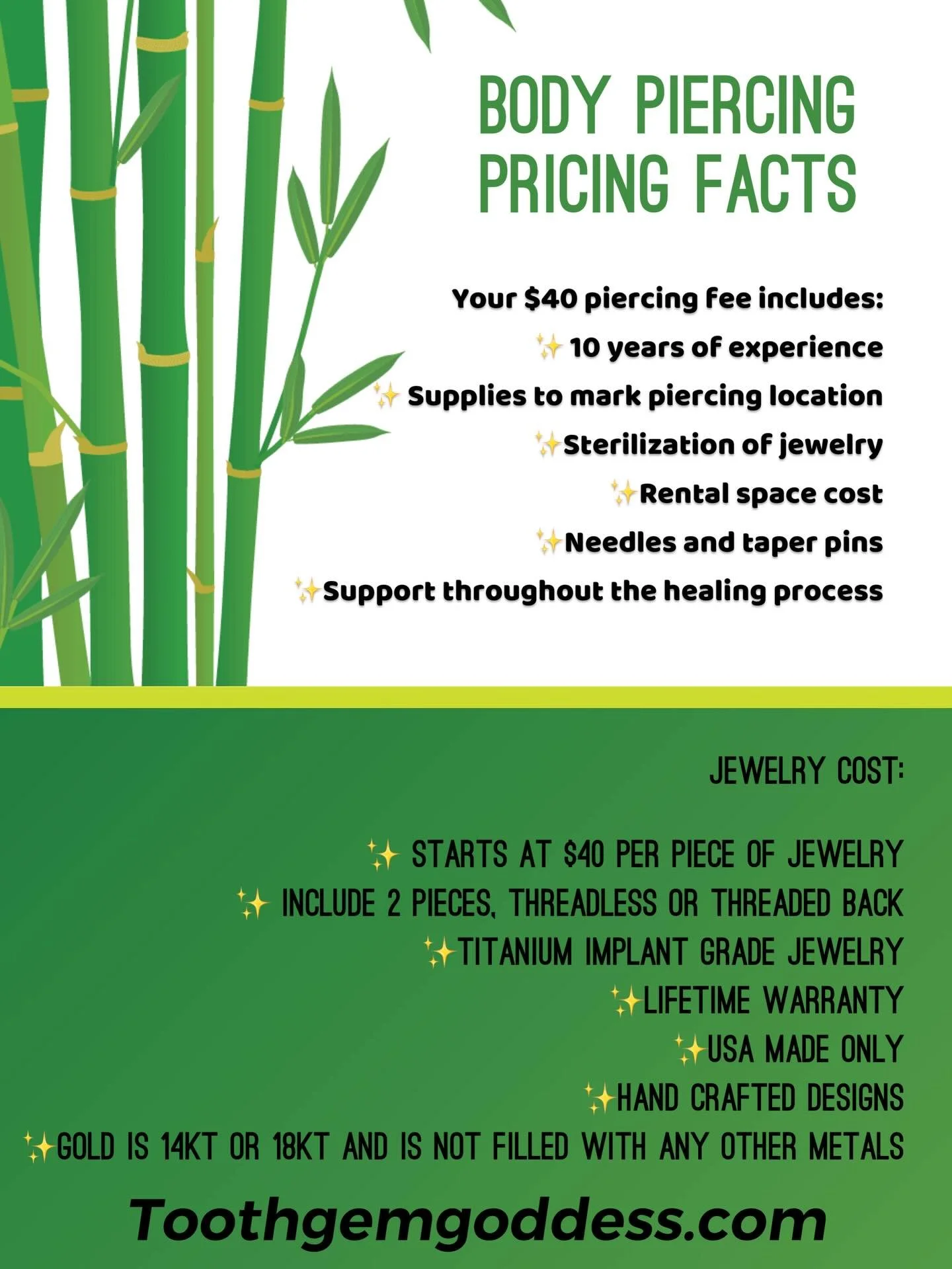 Have you ever wondered why the pricing for quality jewelry and an experienced piercer is what it is?

Here is my brake down of what it costs to do a piercing. #auburn #auburnca #grassvalley #colfax #loomis