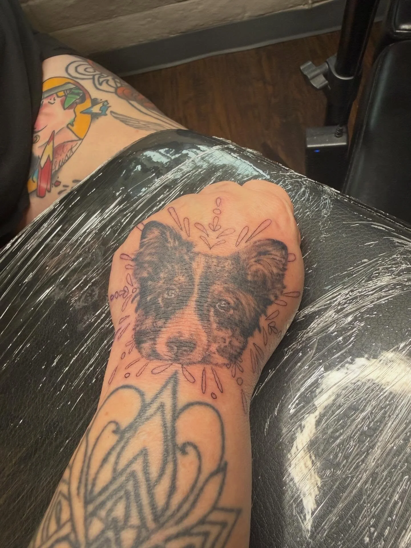 Thank you @artlust.tattoo for my sweet baby girl Lulu on me forever! She&rsquo;s the best girl in the whole world. I&rsquo;m so lucky I have her and the infinite amount of love she shares with me🫶🏻