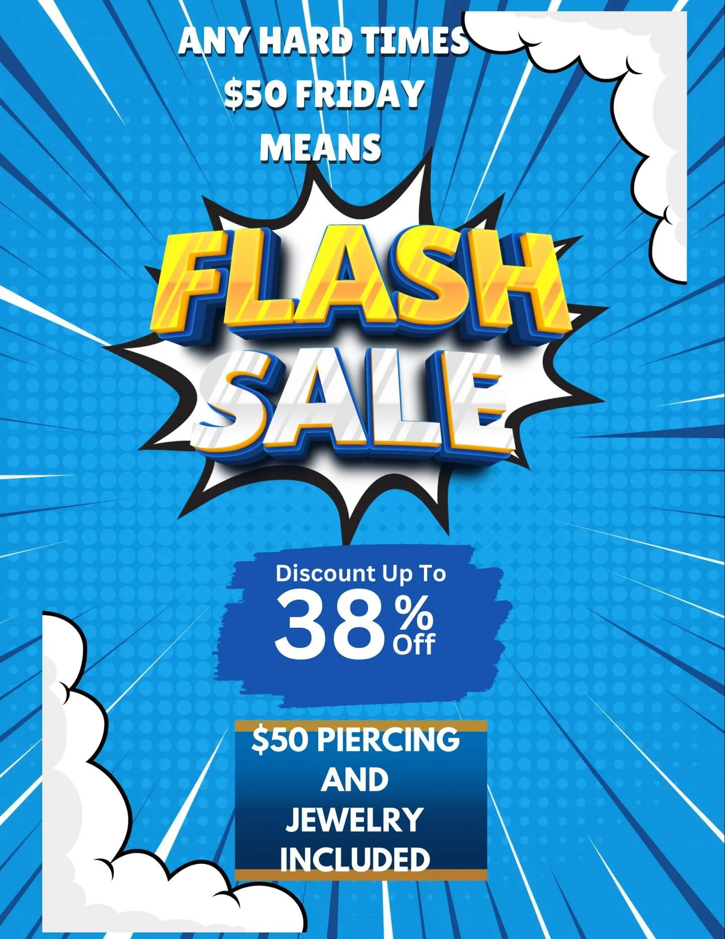 This Friday is $50 piercings and tattoos at @hardtimestattooshop dermals And genitals excluded #piercing #auburn #
#america