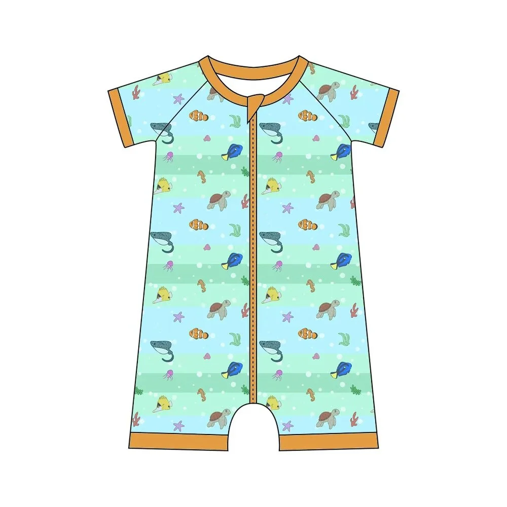 Pre-order aquarium shorty romper