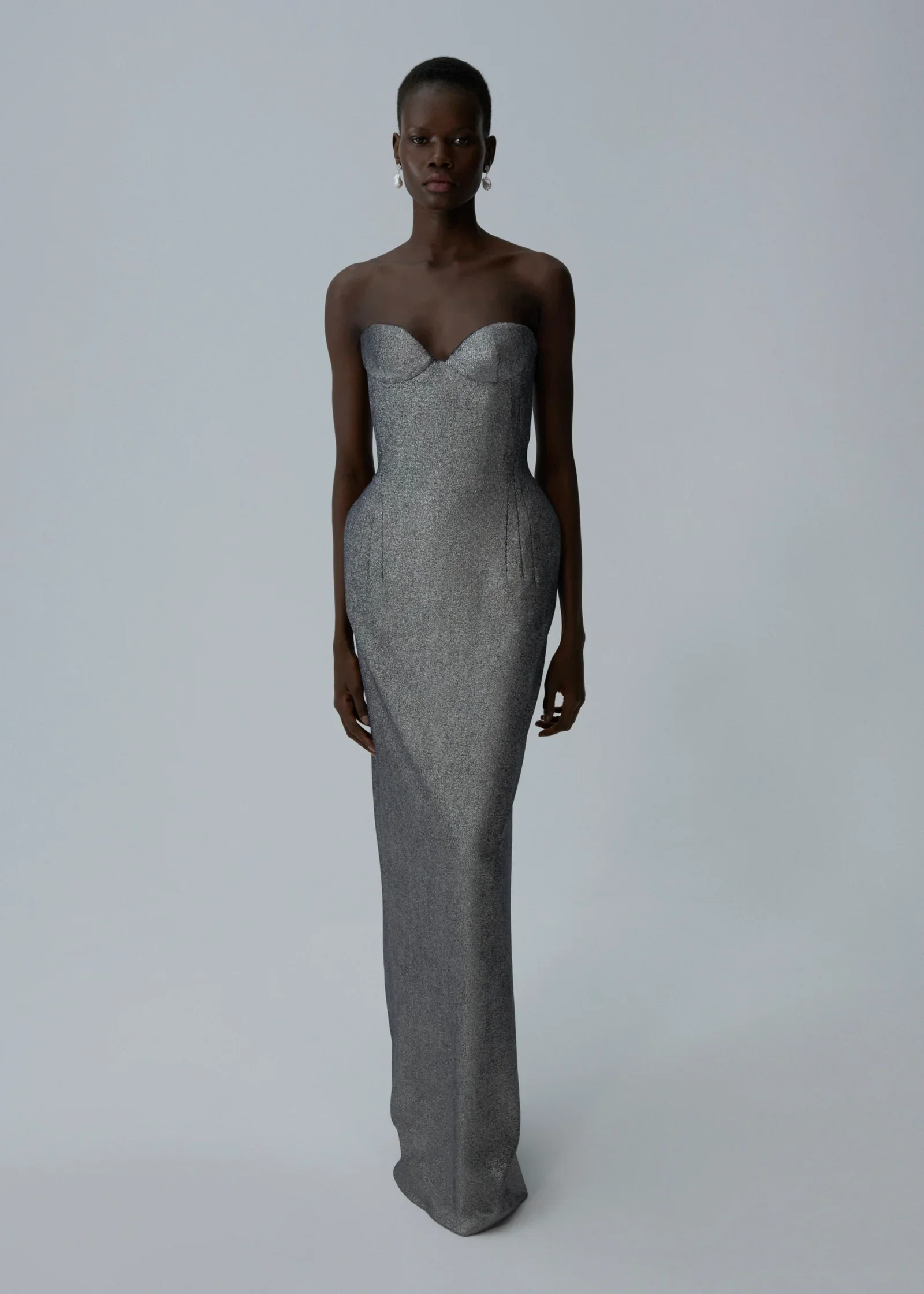    MAGDA BUTRYM&nbsp;Strapless Hourglass Maxi Dress In Graphite   , $2,150   
