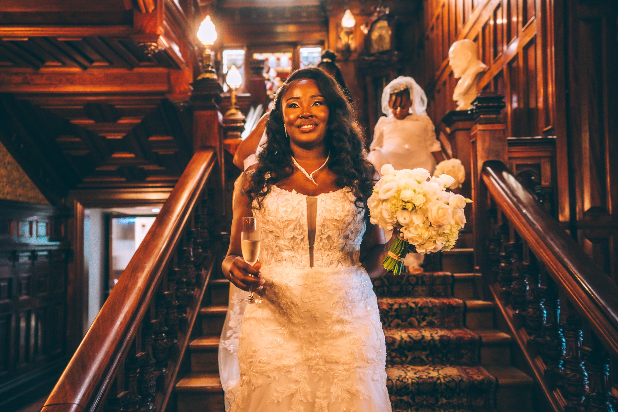 Photographie de la mariée après la cérémonie de mariage