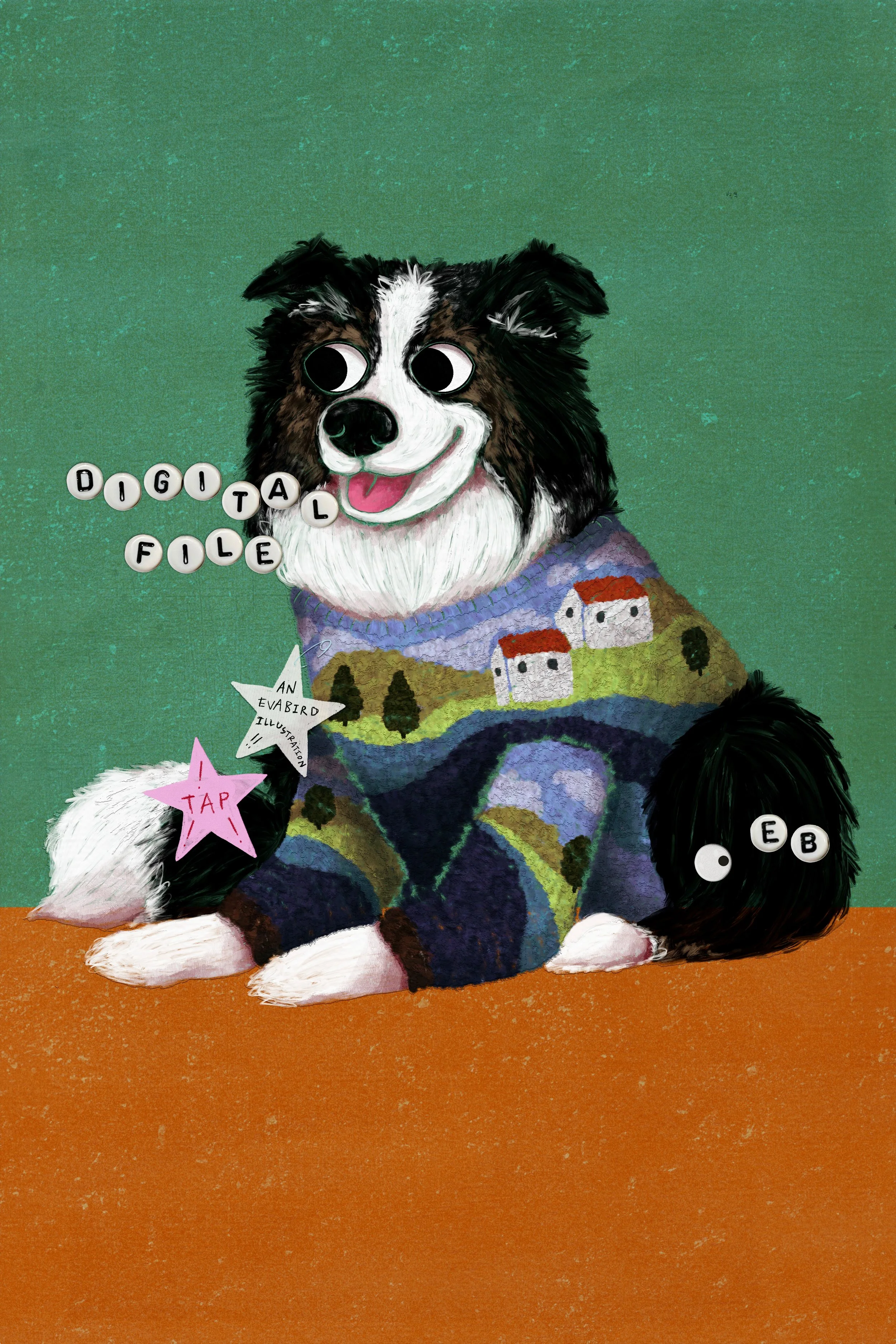 Border Collie (Digital File ONLY) 🖤