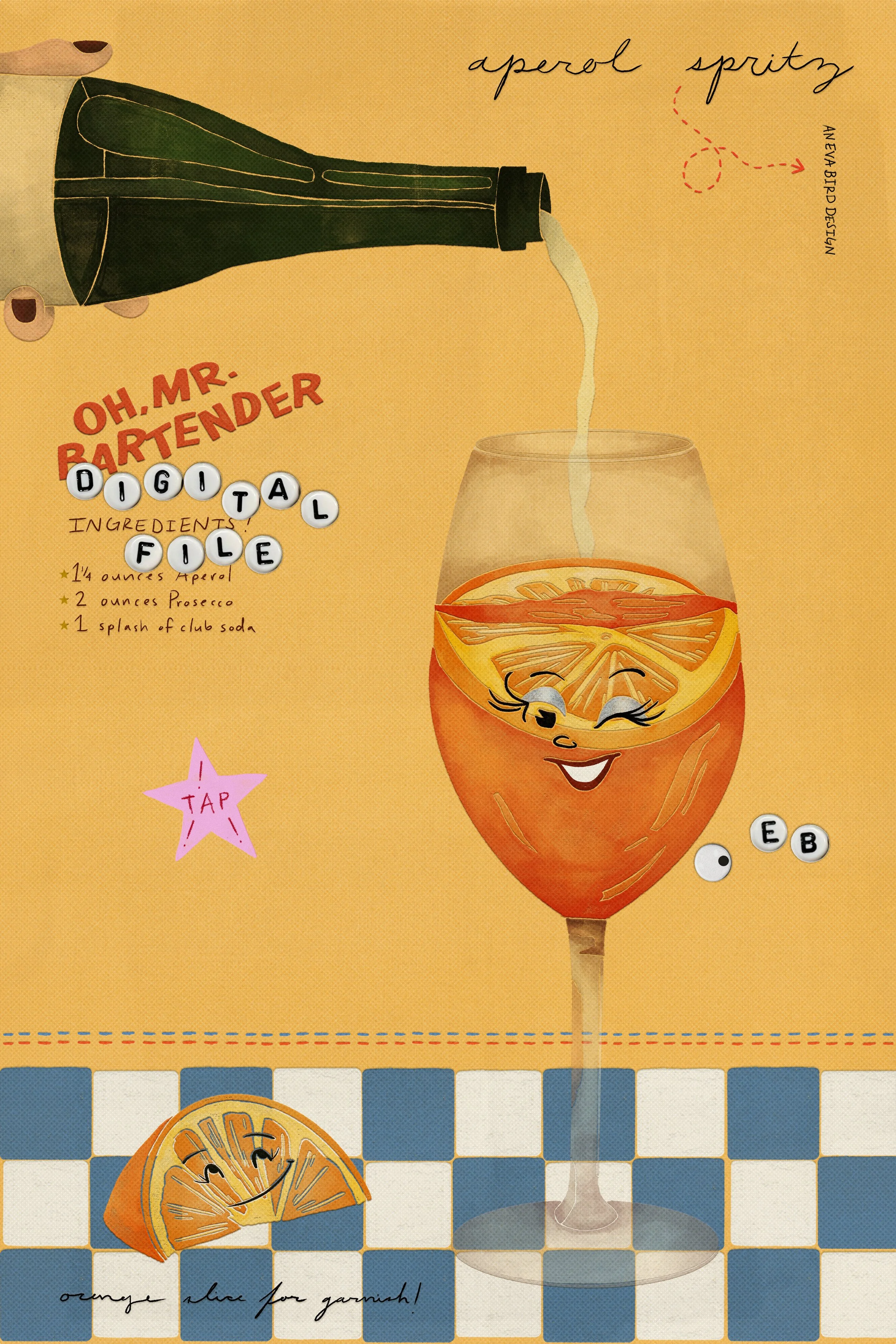 Aperol Spritz (Digital File ONLY) 🍊