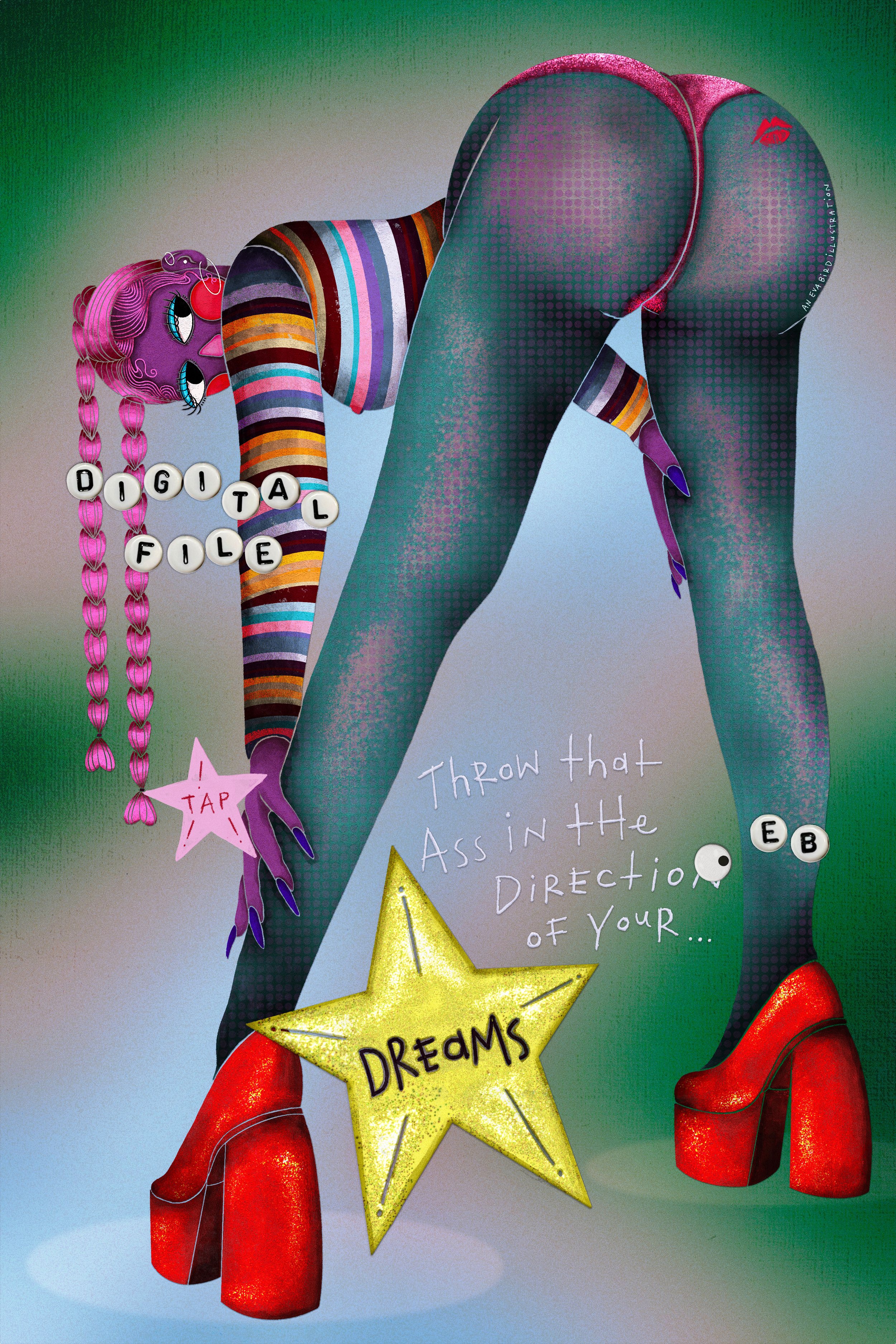 Throw That Ass in the Direction of Your Dreams! (Digital File ONLY) 🤸🏽‍♀️