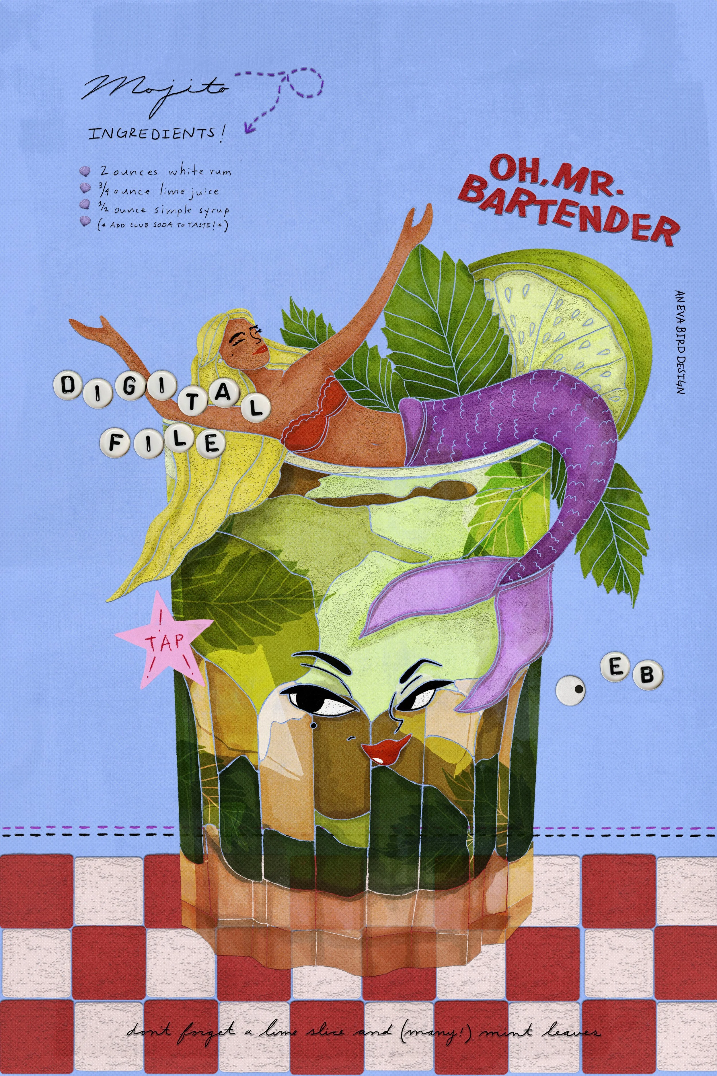 Mojito (Digital File ONLY) 🧜🏽‍♀️