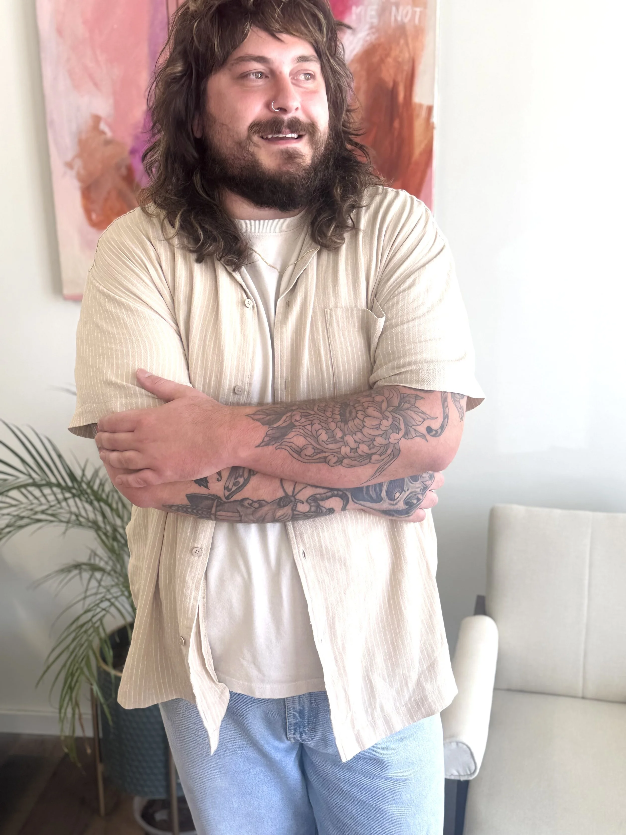 Daniel Dorazio, Asheville precision haircut specialist at Rustic Ritual Beauty South Slope salon
