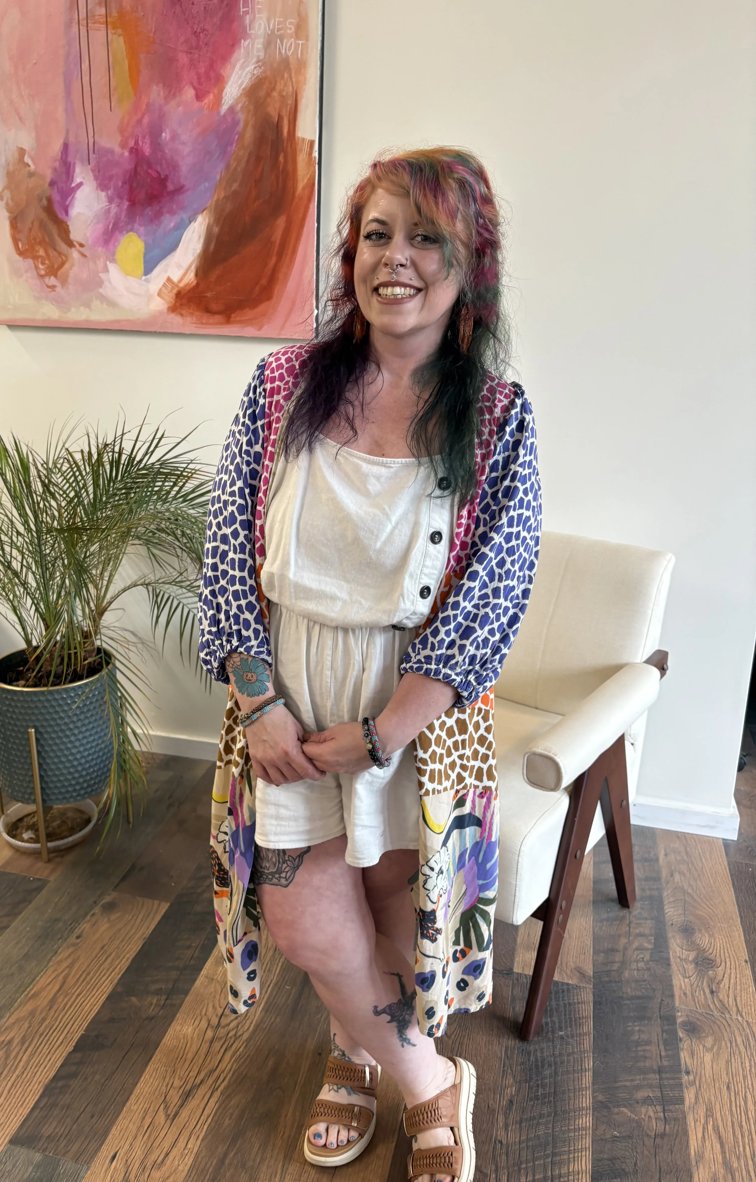 Rustic Ritual Beauty hair stylist at clean salon in South Slope Asheville NC