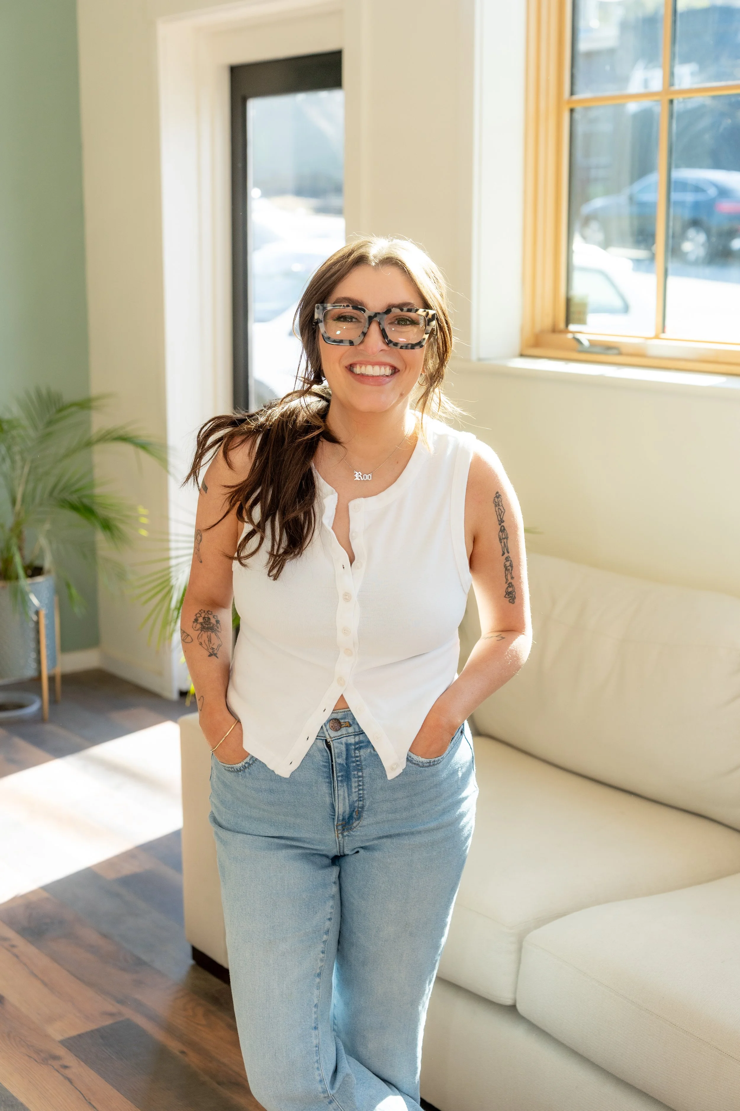 Cameron, Asheville lived-in blonde and balayage stylist at Rustic Ritual Beauty South Slope