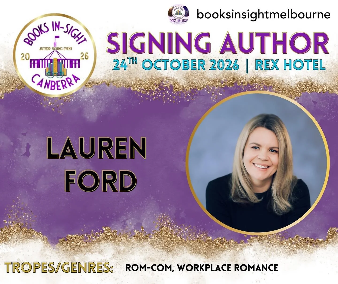 I&rsquo;m excited to be joining the authors at Books In Sight Canberra next year! 

Tickets go on sale later this month but all the details are in the link in my bio. 💗

@booksinsightmelbourne 🚨✨ Author Announcement ✨🚨

We&rsquo;re so excited to w