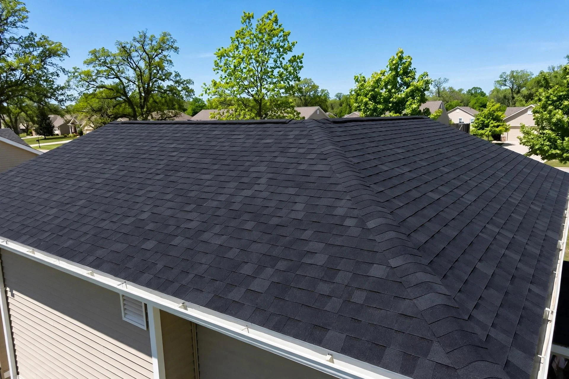 Roof soft washing in Bloomington, IN — clean shingle roof