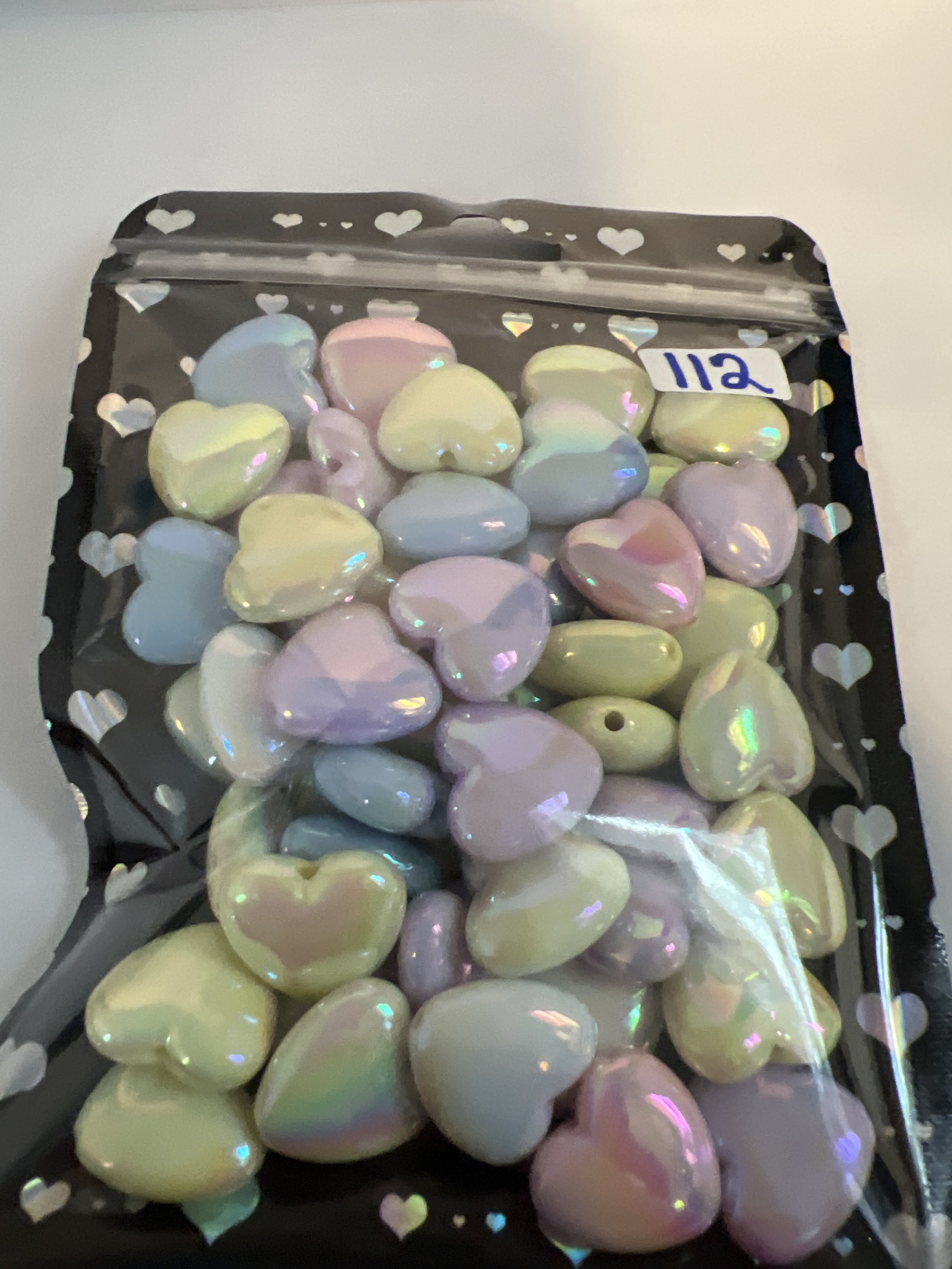 Heart beads 40 ct only fits top pen (112)
