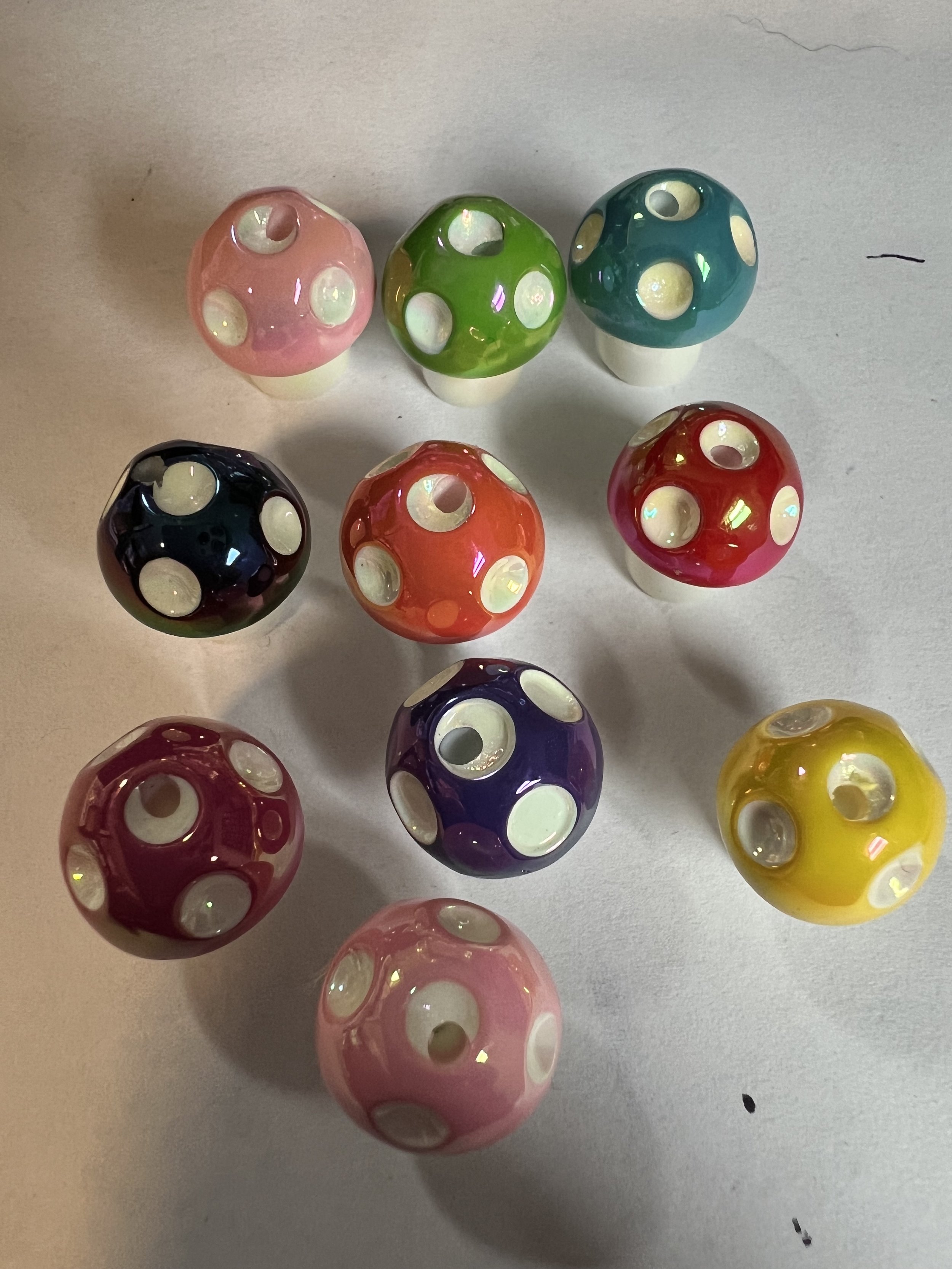 Mushroom beads 10 ct (6)
