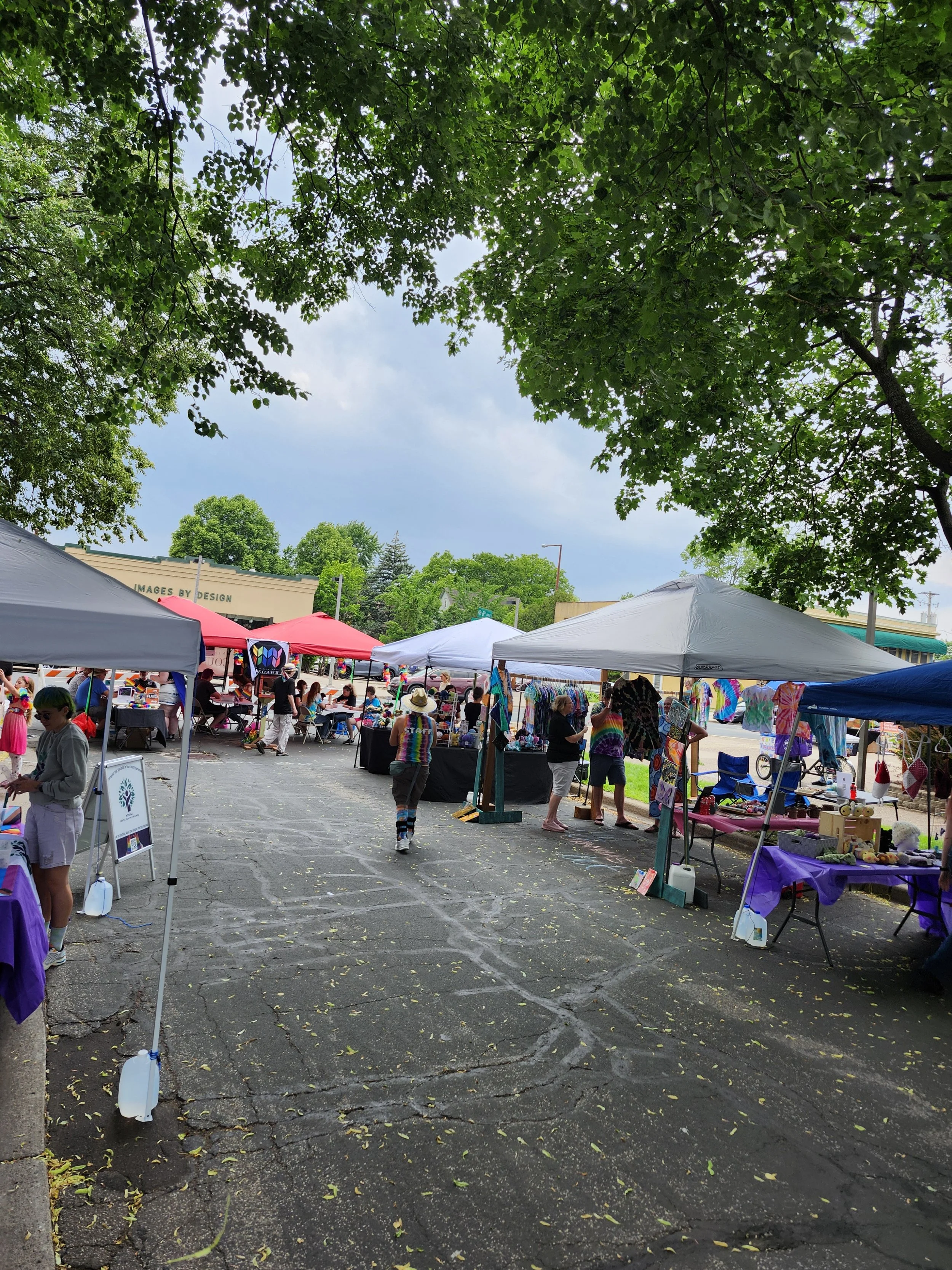 The vendor stands