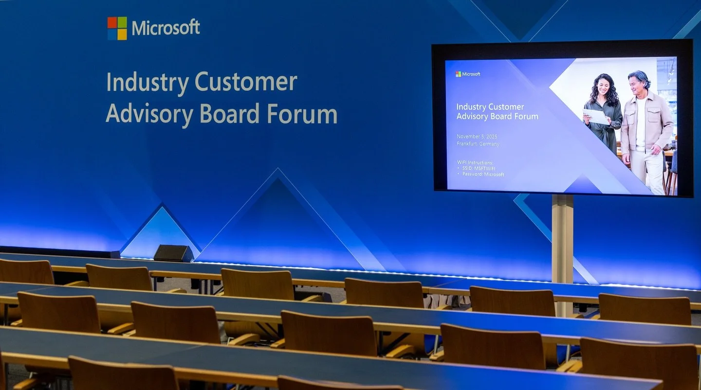 We were proud to help bring the Microsoft Customer Advisory Board to life in Frankfurt, Germany, creating a welcoming space for an invite-only group of global executive leaders to come together and share their experiences, perspectives, and insights 