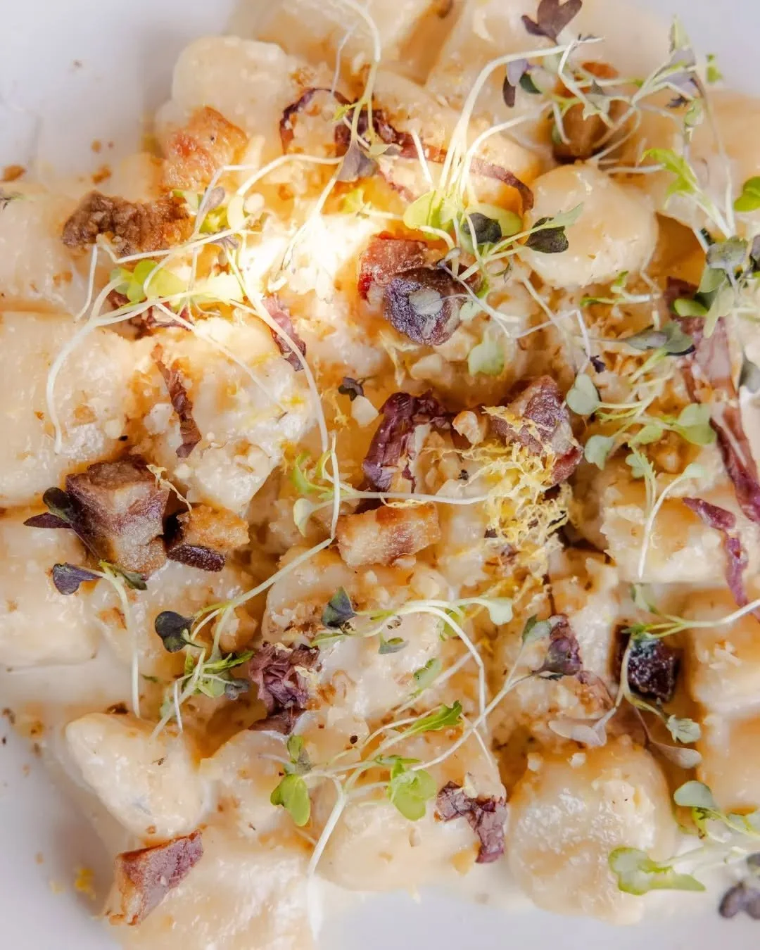 Freshly made gnocchi. Sempre buona! (Always good)&nbsp;🍽️