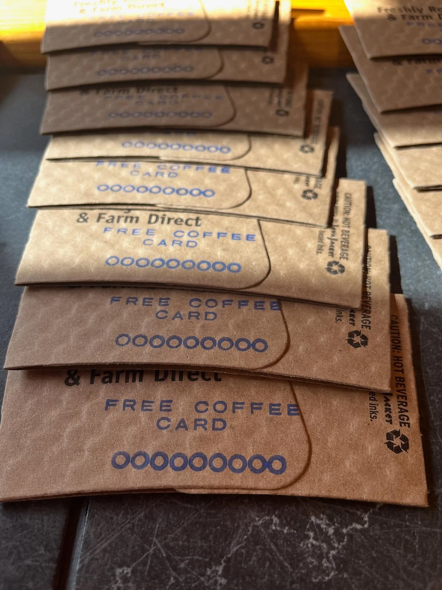 Coffee cup sleeves are generally wasteful, single-use objects. In an attempt to extend their lives, ours are now also free coffee cards. Each time you re-use the little bugger we&rsquo;ll punch out a hole&mdash;tenth drink&rsquo;s on the house!

This