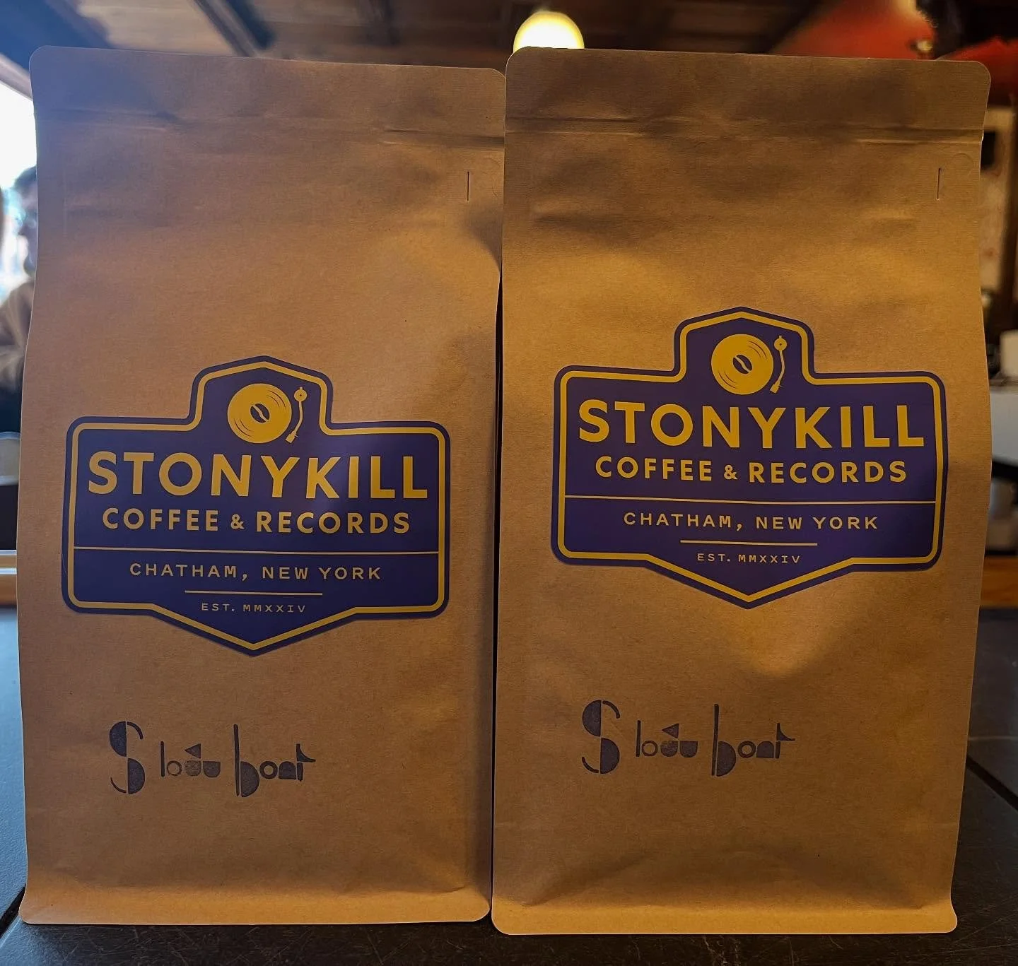 New in-house roasted coffee hit the shelves. 
Slowboat&trade;
Laos Naga Typica beans

Peanut brittle and apricot (also just tastes like coffee).
#come-n-get-it