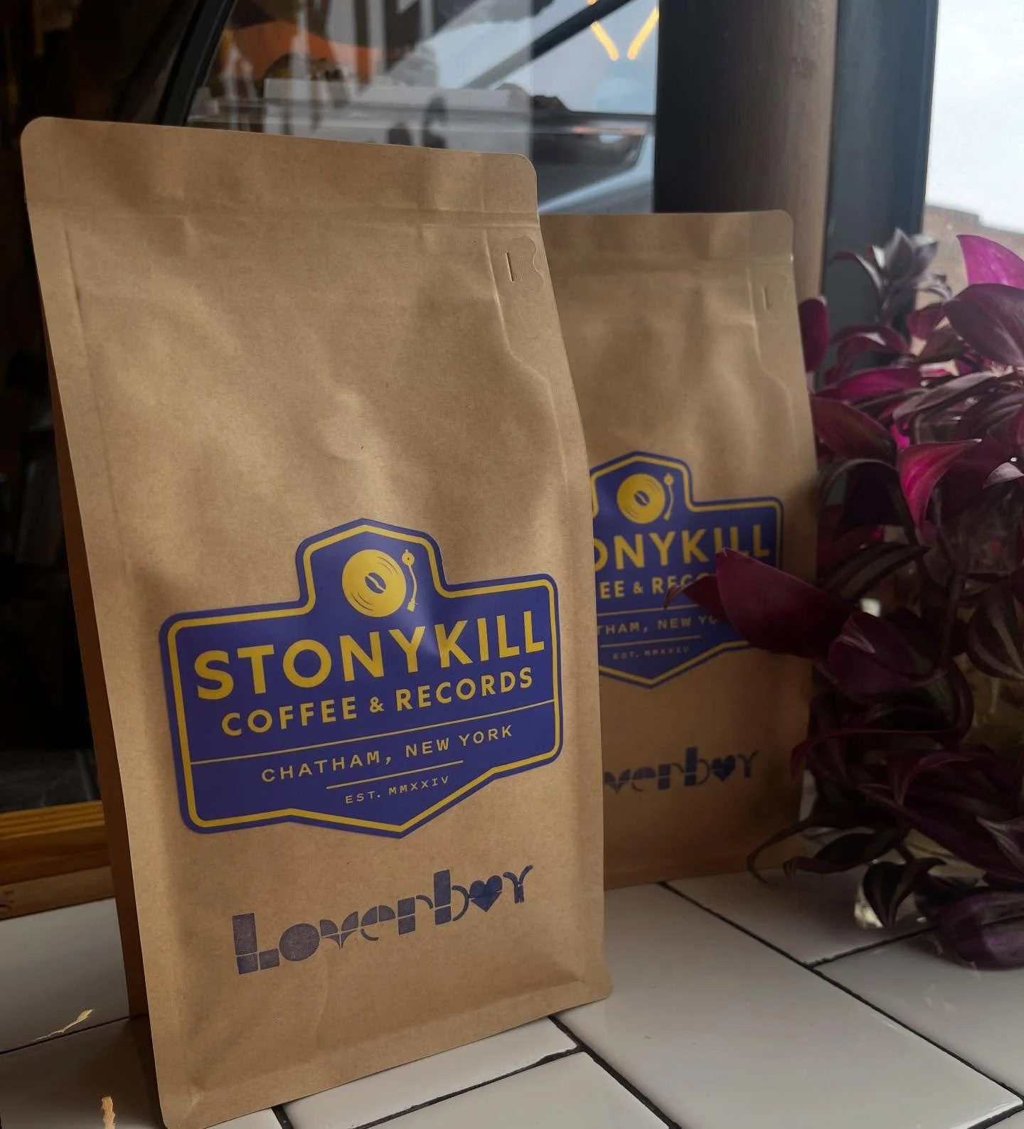 New batch of Loverboy.
It is coffee roasted here at the shop that you can buy and bring home and make yourself.